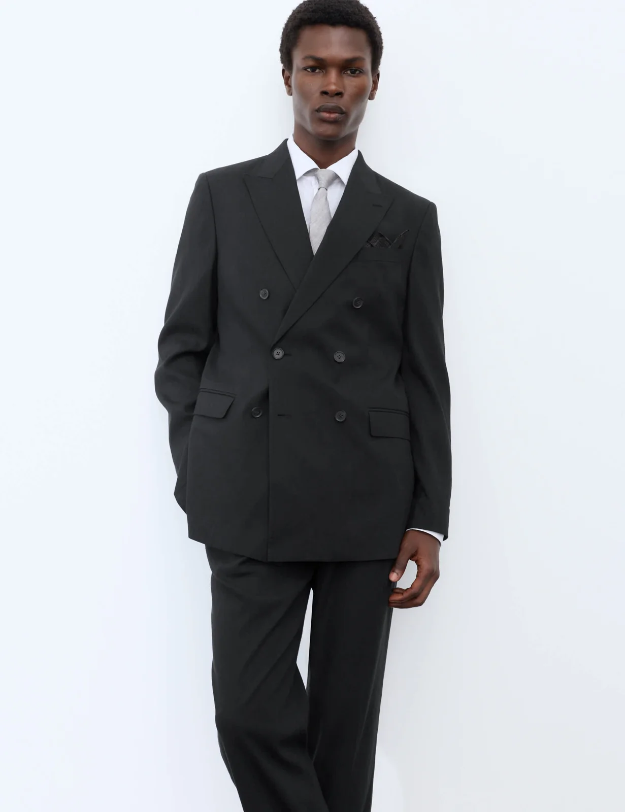 2 Piece Tailored Fit Italian Performance Linen Blend Double Breasted Suit thumbnail 6