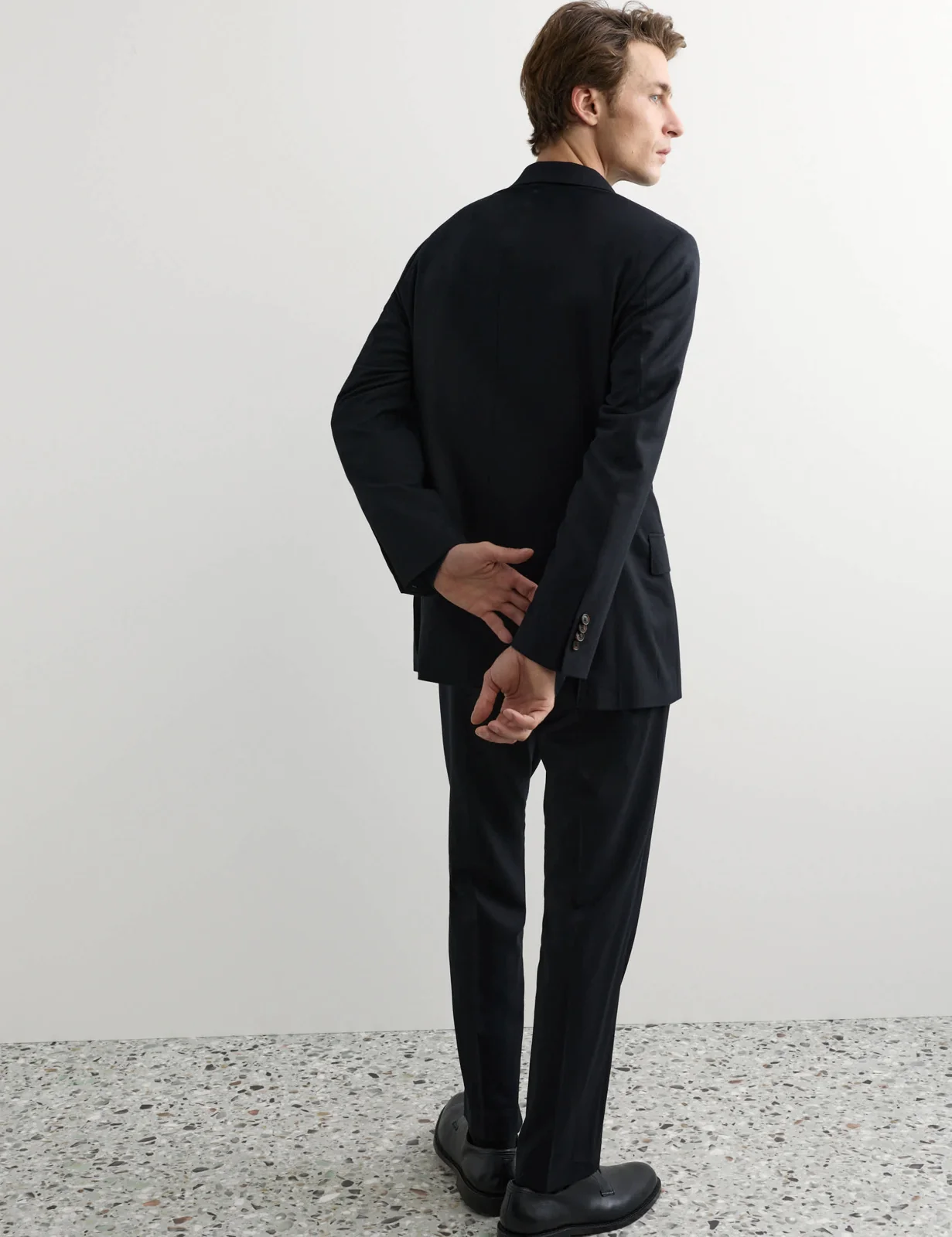 2 Piece Tailored Fit Italian Wool Flannel Suit thumbnail 2