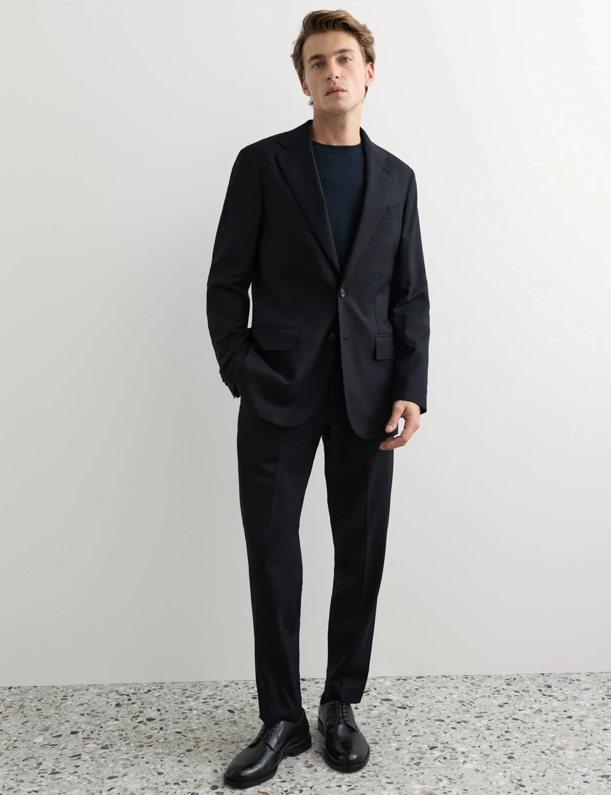 2 Piece Tailored Fit Italian Wool Flannel Suit thumbnail 6