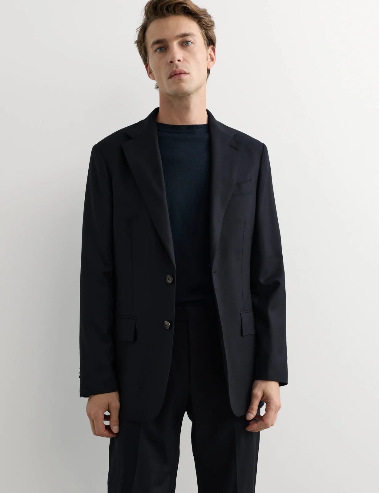 2 Piece Tailored Fit Italian Wool Flannel Suit primary image
