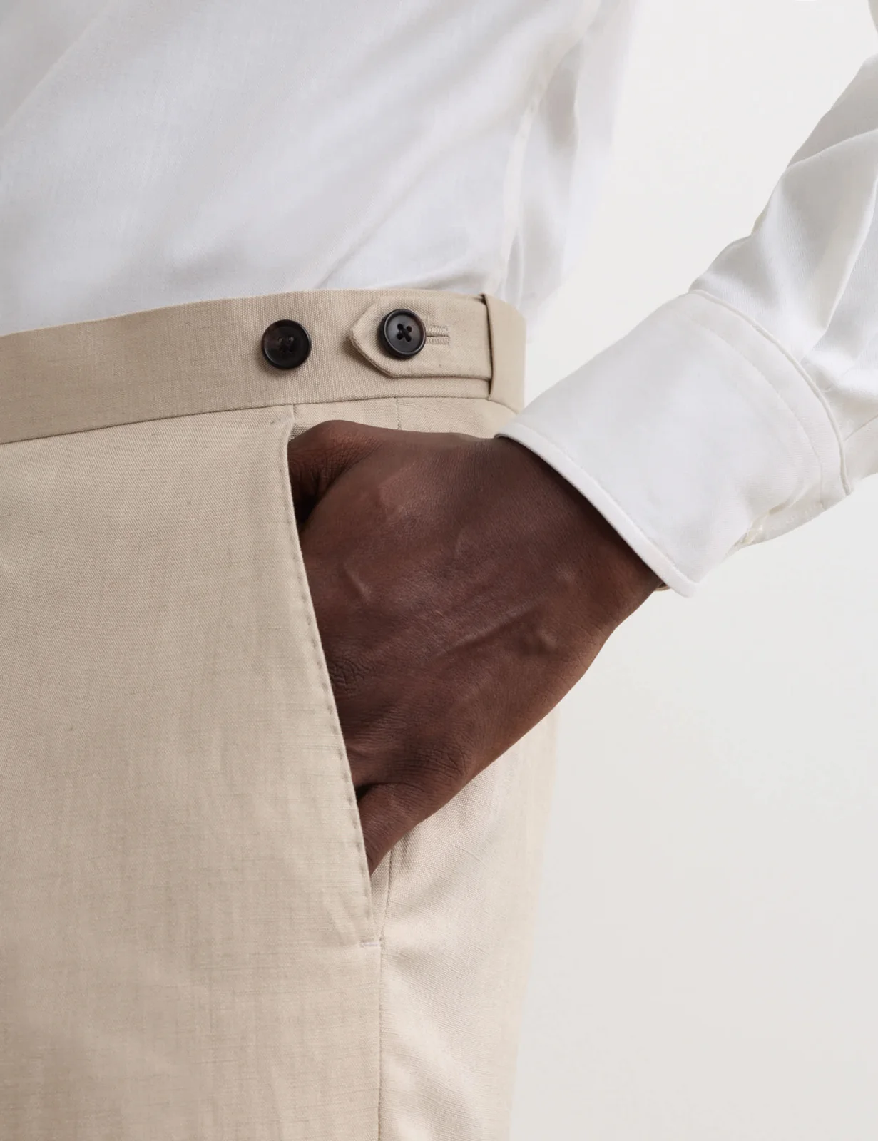 2 Piece Tailored Fit Linen Blend Suit thumbnail 4