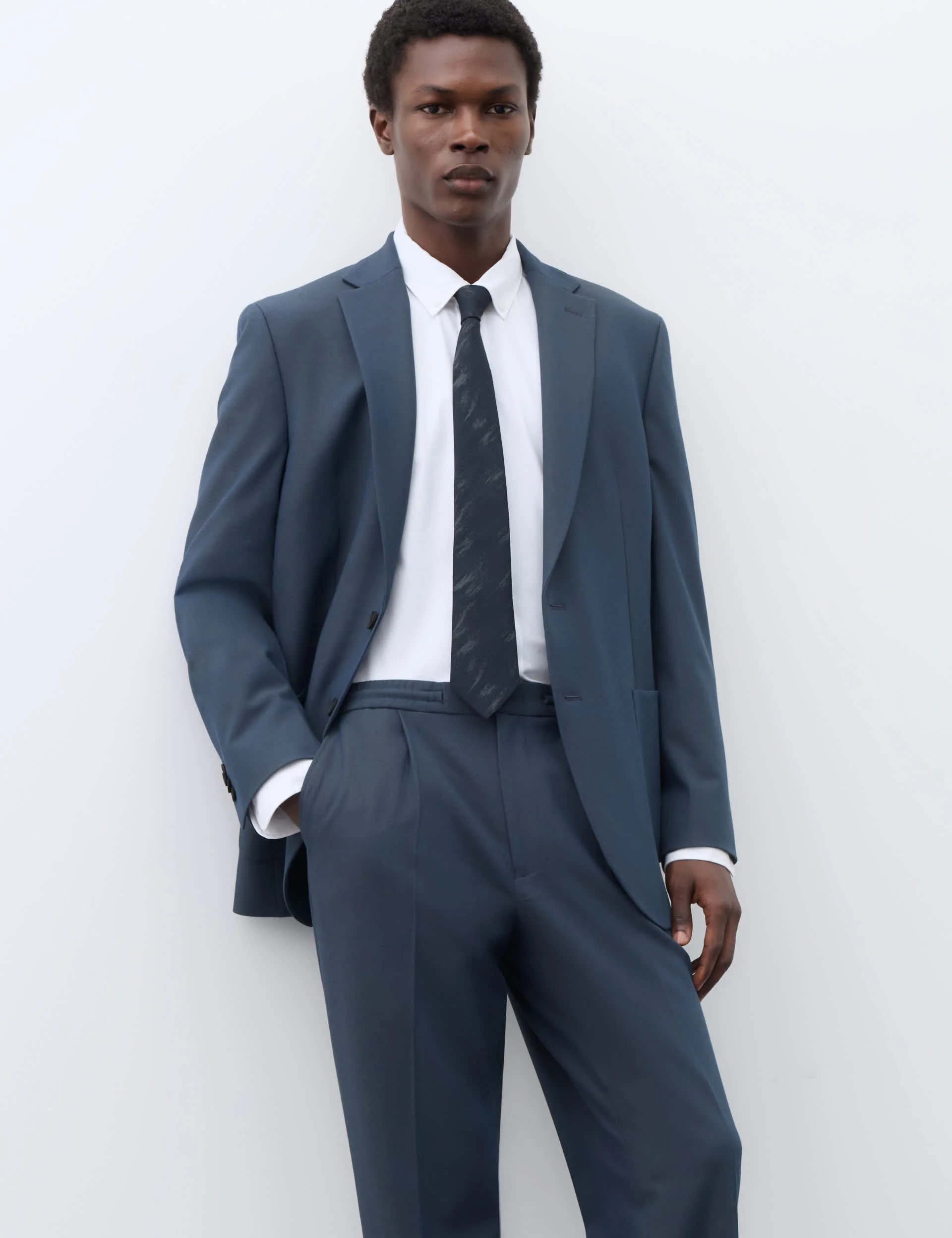 2 Piece Tailored Fit Performance Twill Suit thumbnail 6