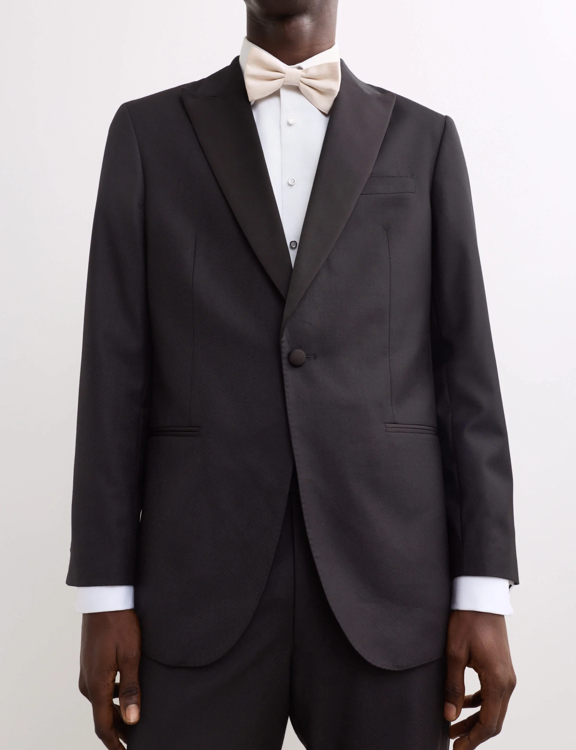 2 Piece Tailored Fit Pure Wool Tuxedo Suit