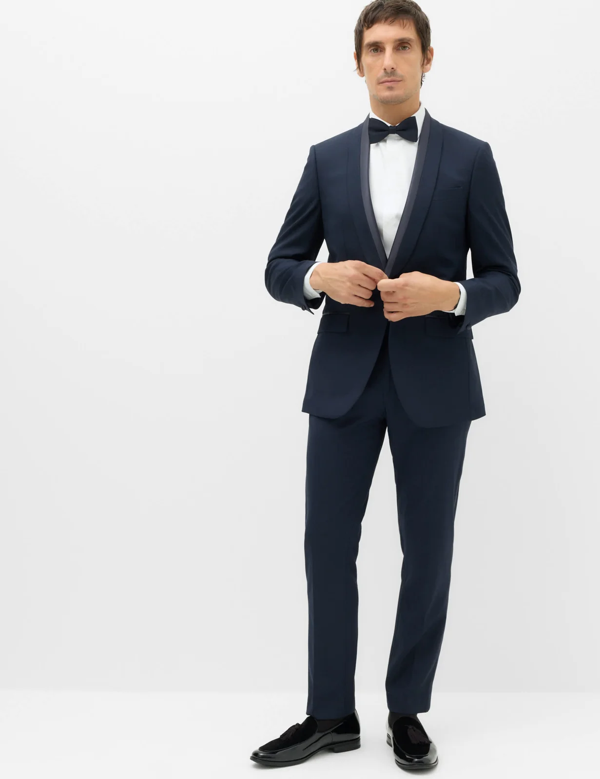 2 Piece Tailored Fit Shawl Collar Tipped Tux Suit thumbnail 5