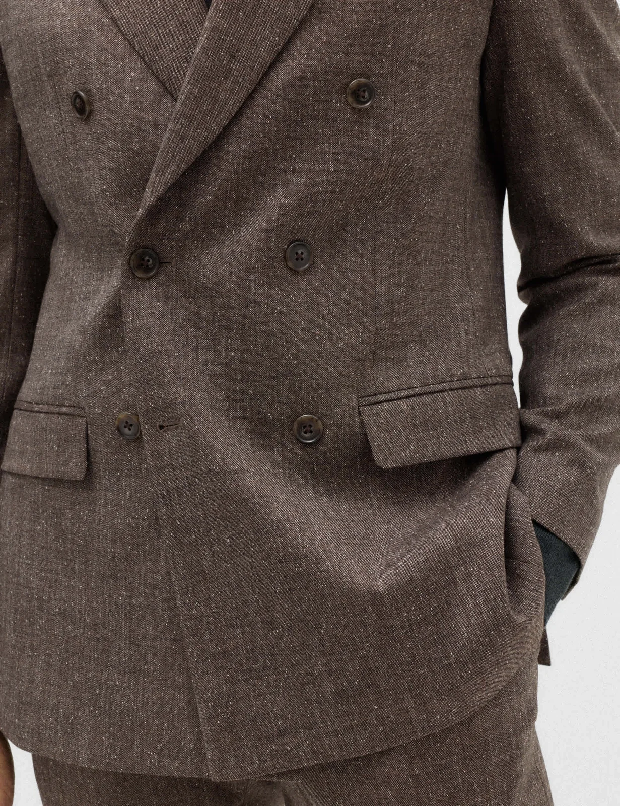 2 Piece Tailored Fit Textured Stretch Suit thumbnail 2