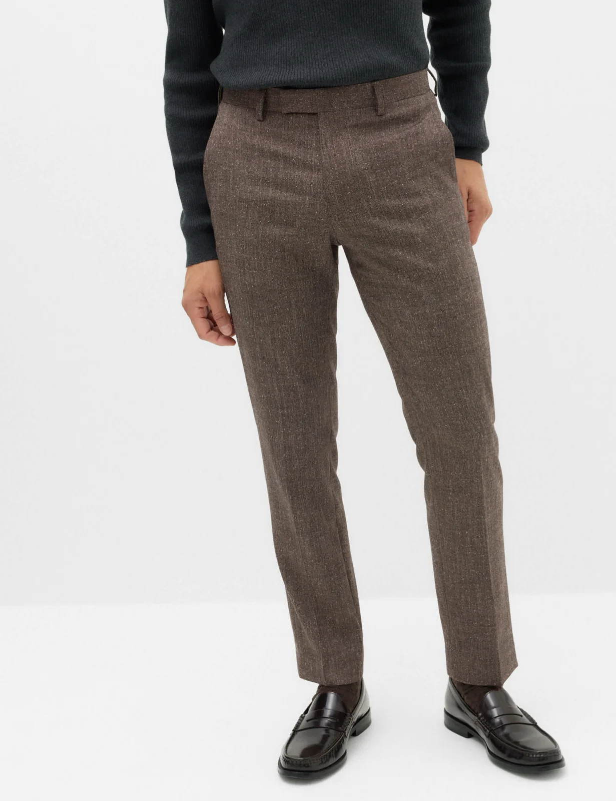 2 Piece Tailored Fit Textured Stretch Suit primary image