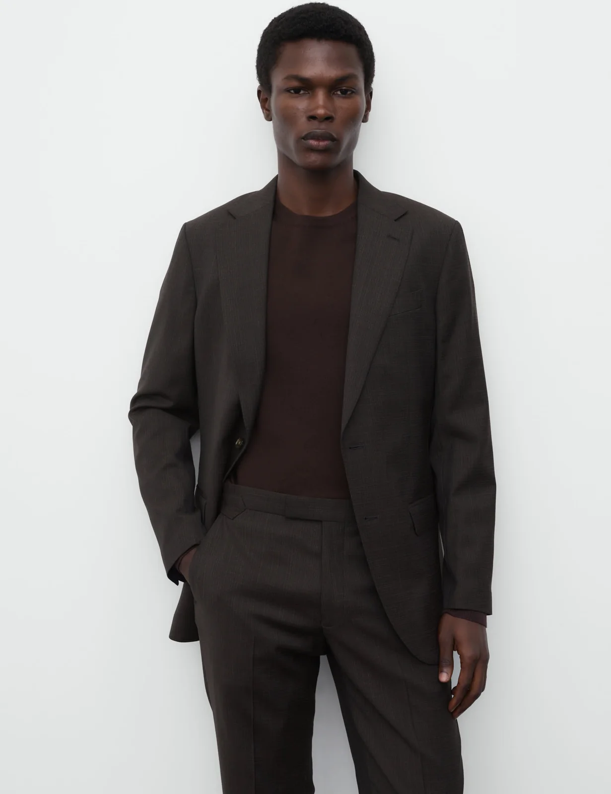 2 Piece Tailored Fit Wool Blend Suit thumbnail 2