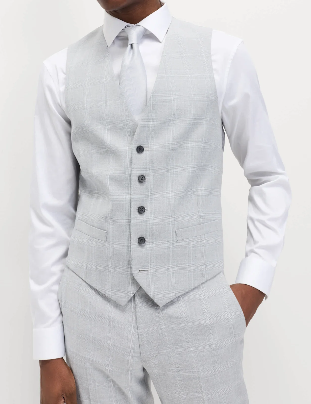 3 Piece Regular Fit Check Stretch Suit thumbnail 3