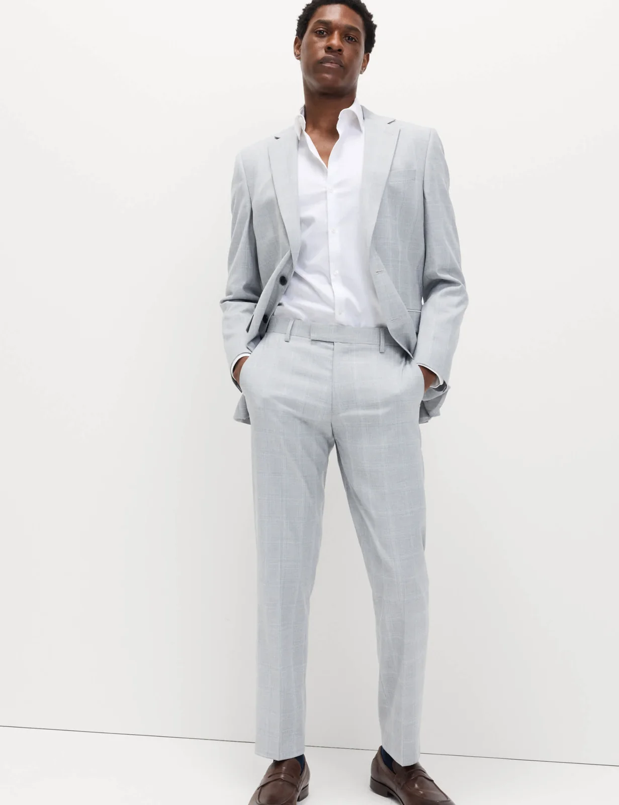3 Piece Regular Fit Check Stretch Suit thumbnail 5