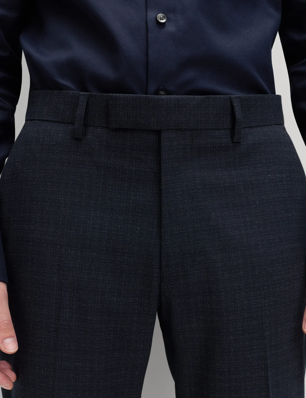 3 Piece Skinny Fit Textured Stretch Suit thumbnail 2
