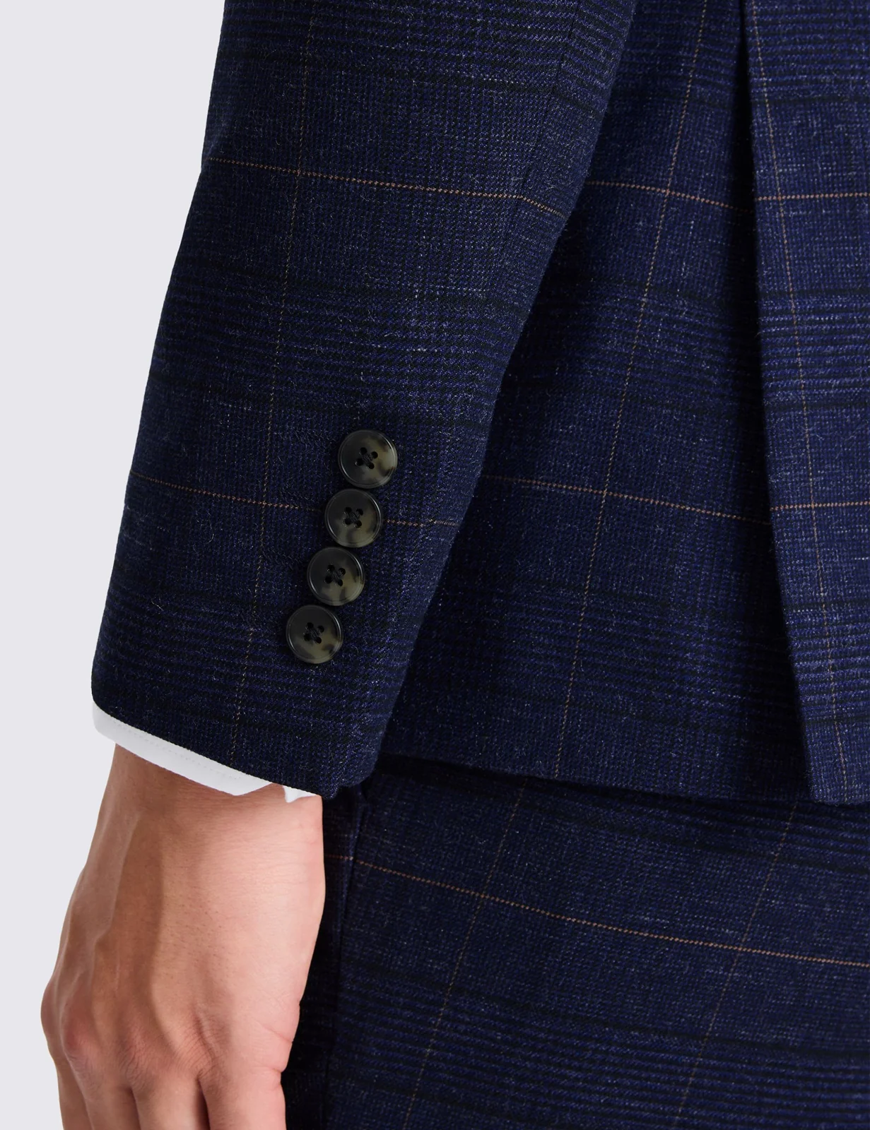 3 Piece Slim Fit Check Stretch Suit thumbnail 4