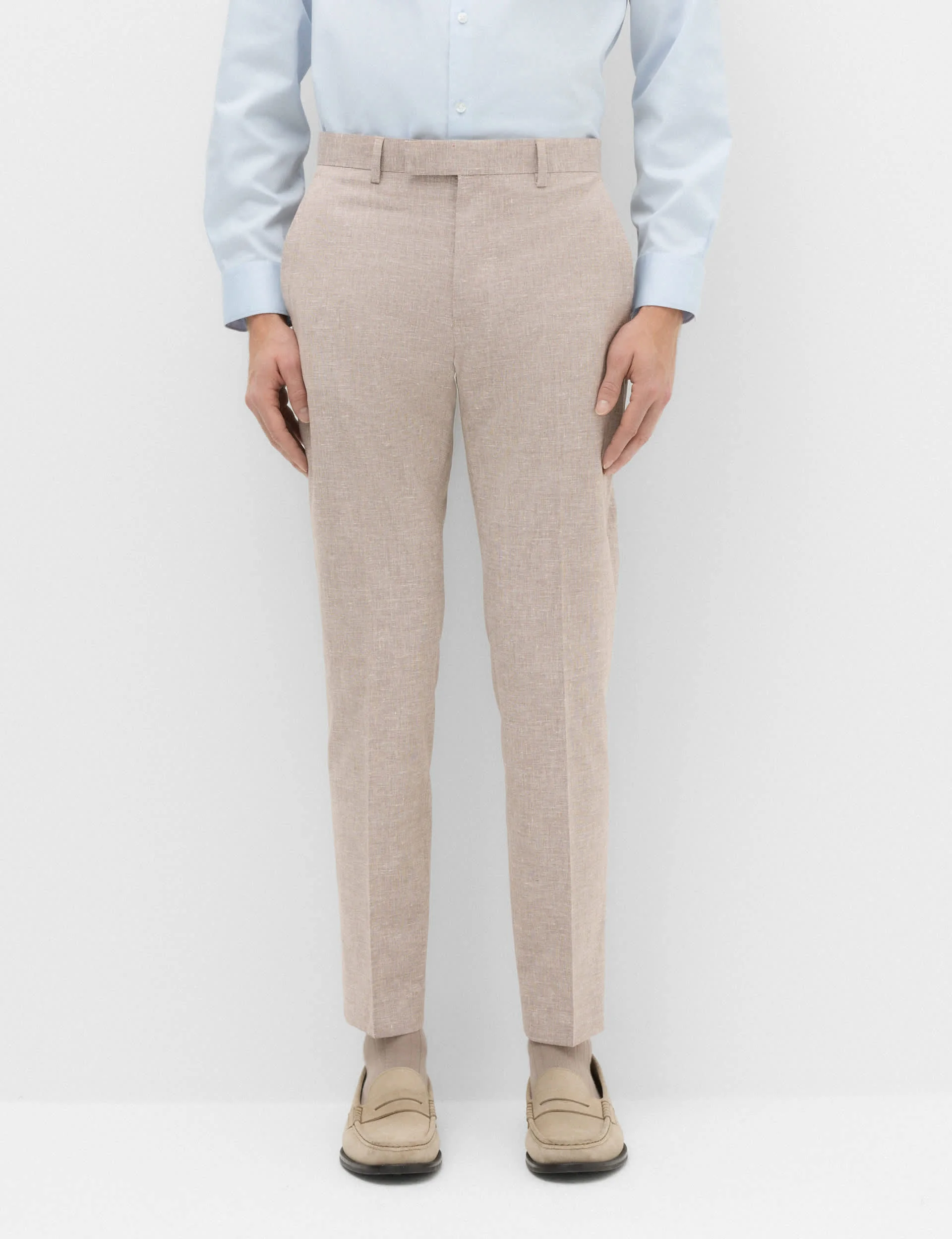 3 Piece Slim Fit Linen Blend Stretch Suit thumbnail 4