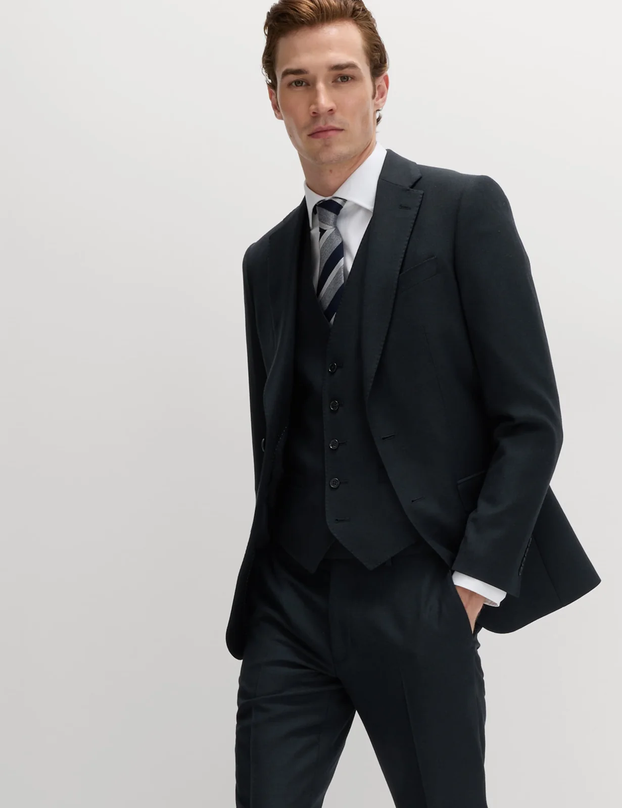 3 Piece Slim Fit Pure Wool Suit primary image