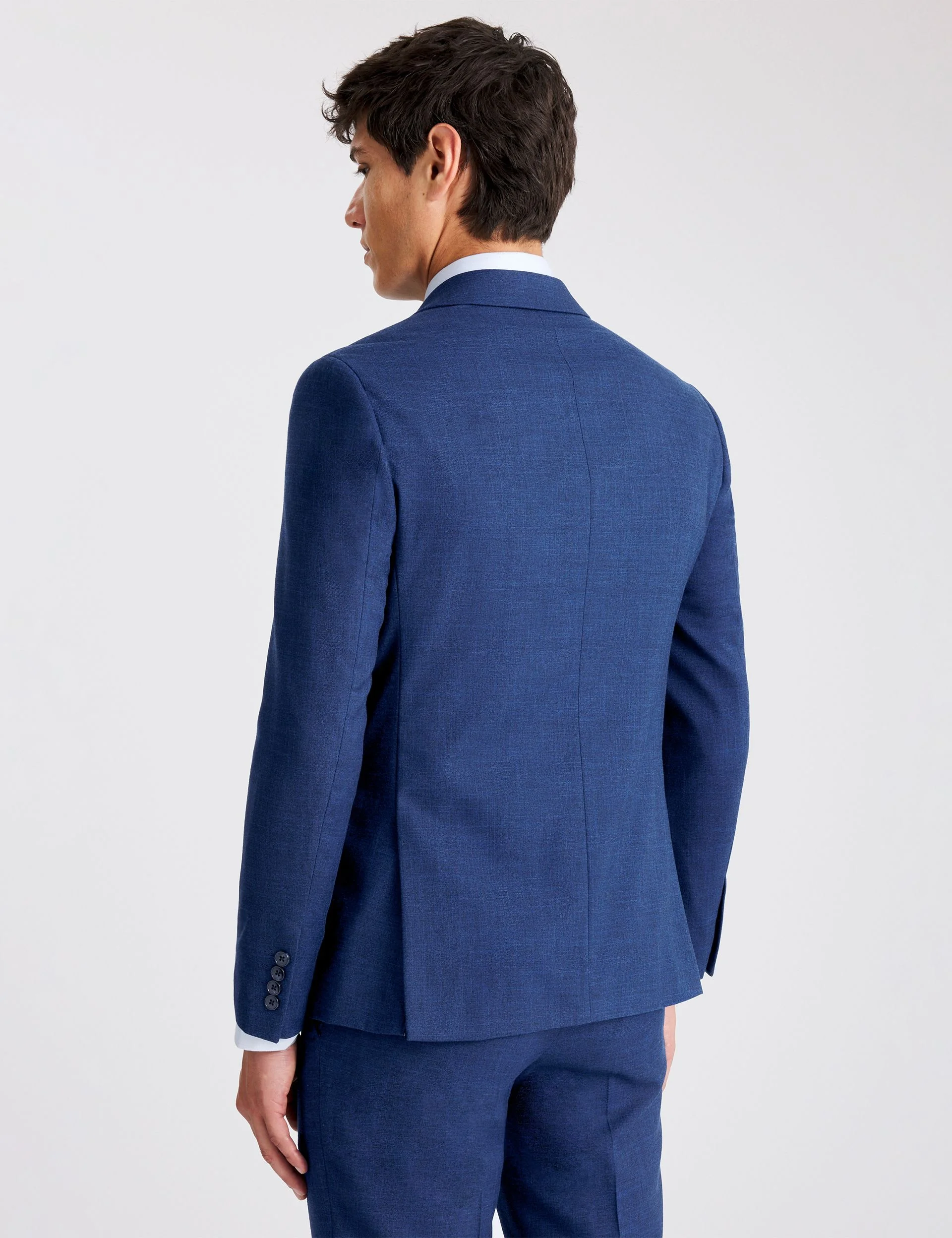 3 Piece Slim Fit Slub Textured Suit thumbnail 2