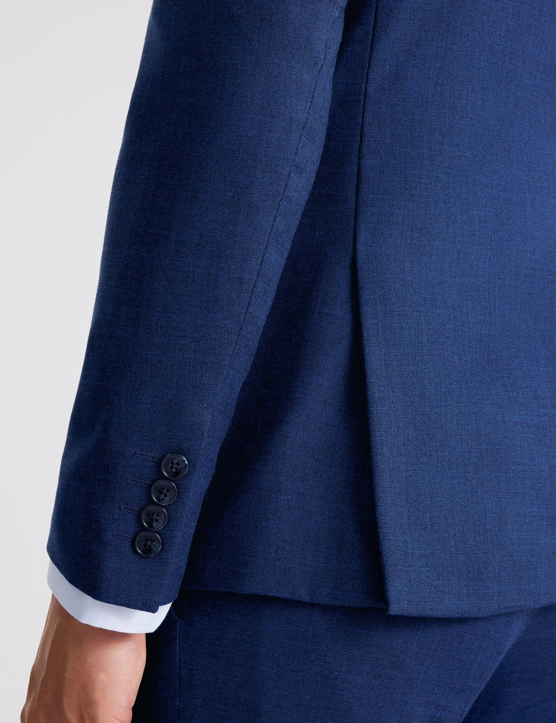 3 Piece Slim Fit Slub Textured Suit thumbnail 3