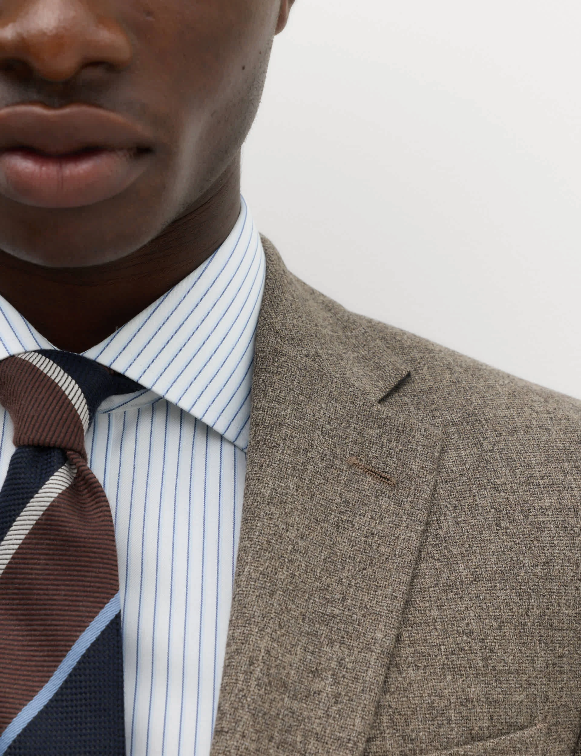 3 Piece Slim Fit Striped Stretch Suit thumbnail 3