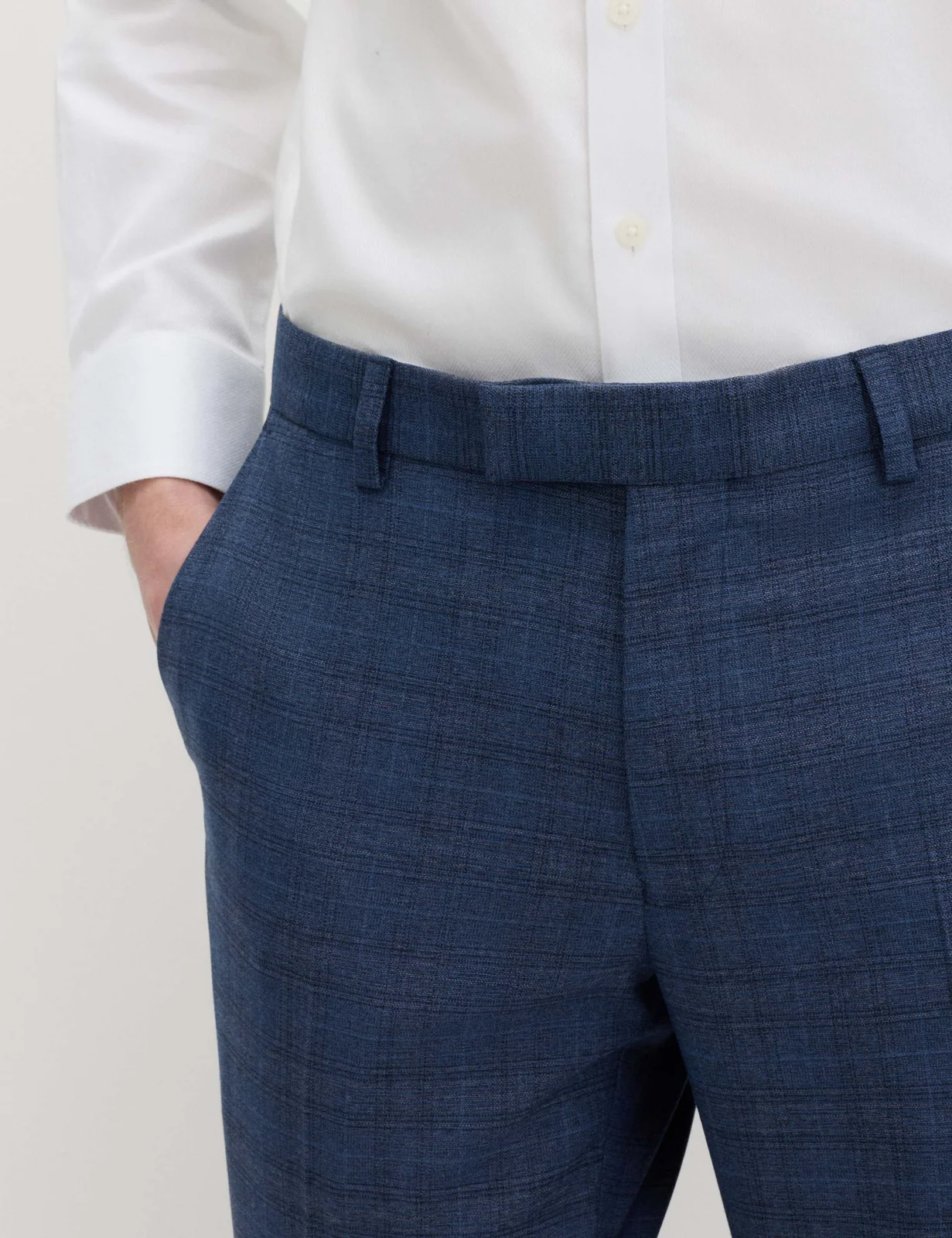 3 Piece Slim Fit Textured Check Suit thumbnail 4