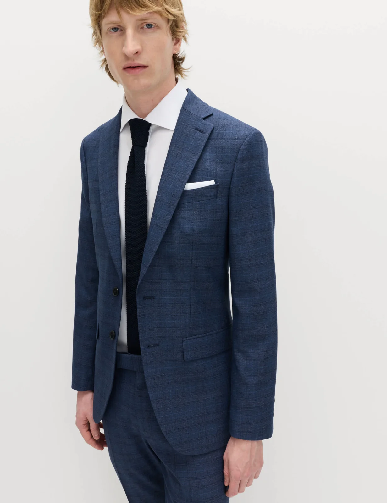 3 Piece Slim Fit Textured Check Suit thumbnail 5
