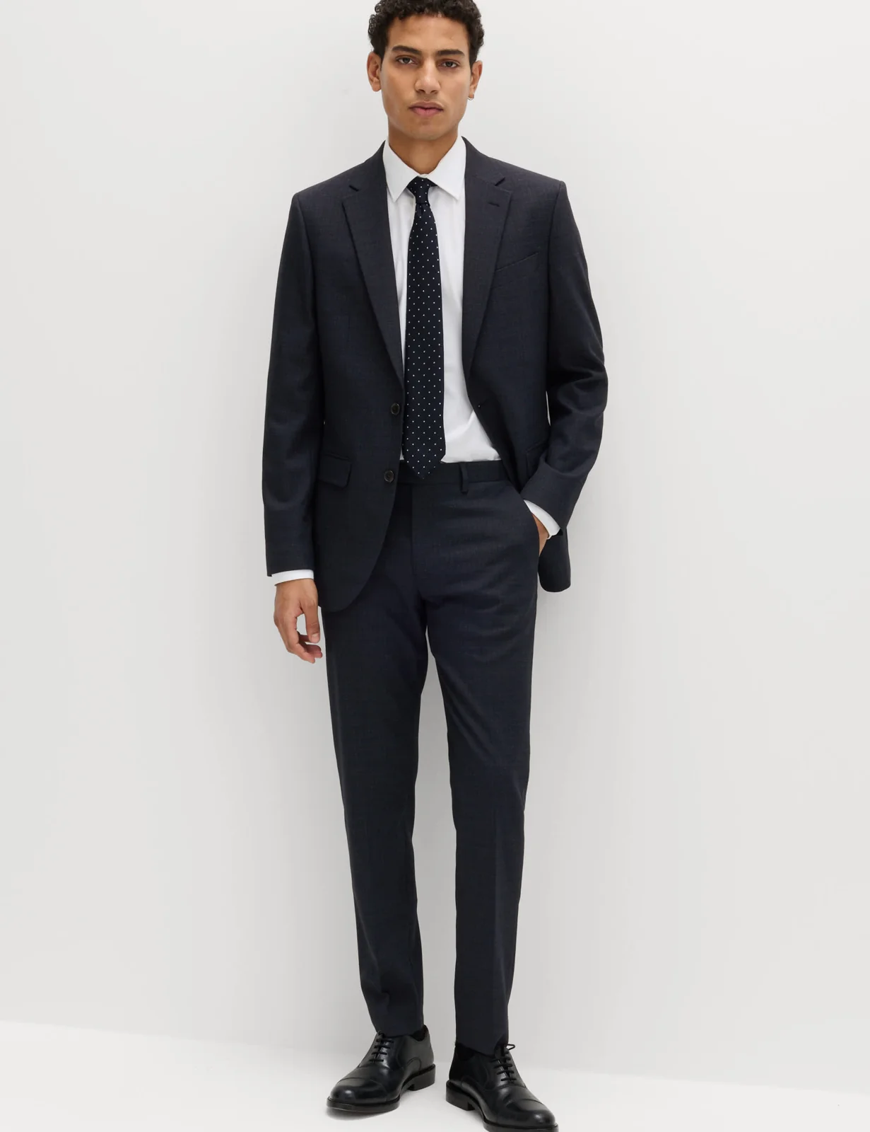 3 Piece Slim Fit Textured Stretch Suit thumbnail 5