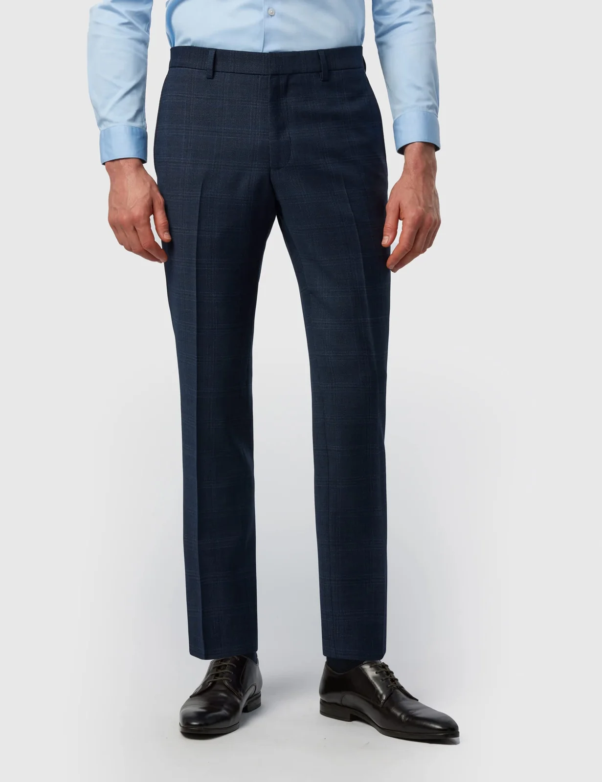 3 Piece Slim Fit Wool Blend Check Suit thumbnail 2