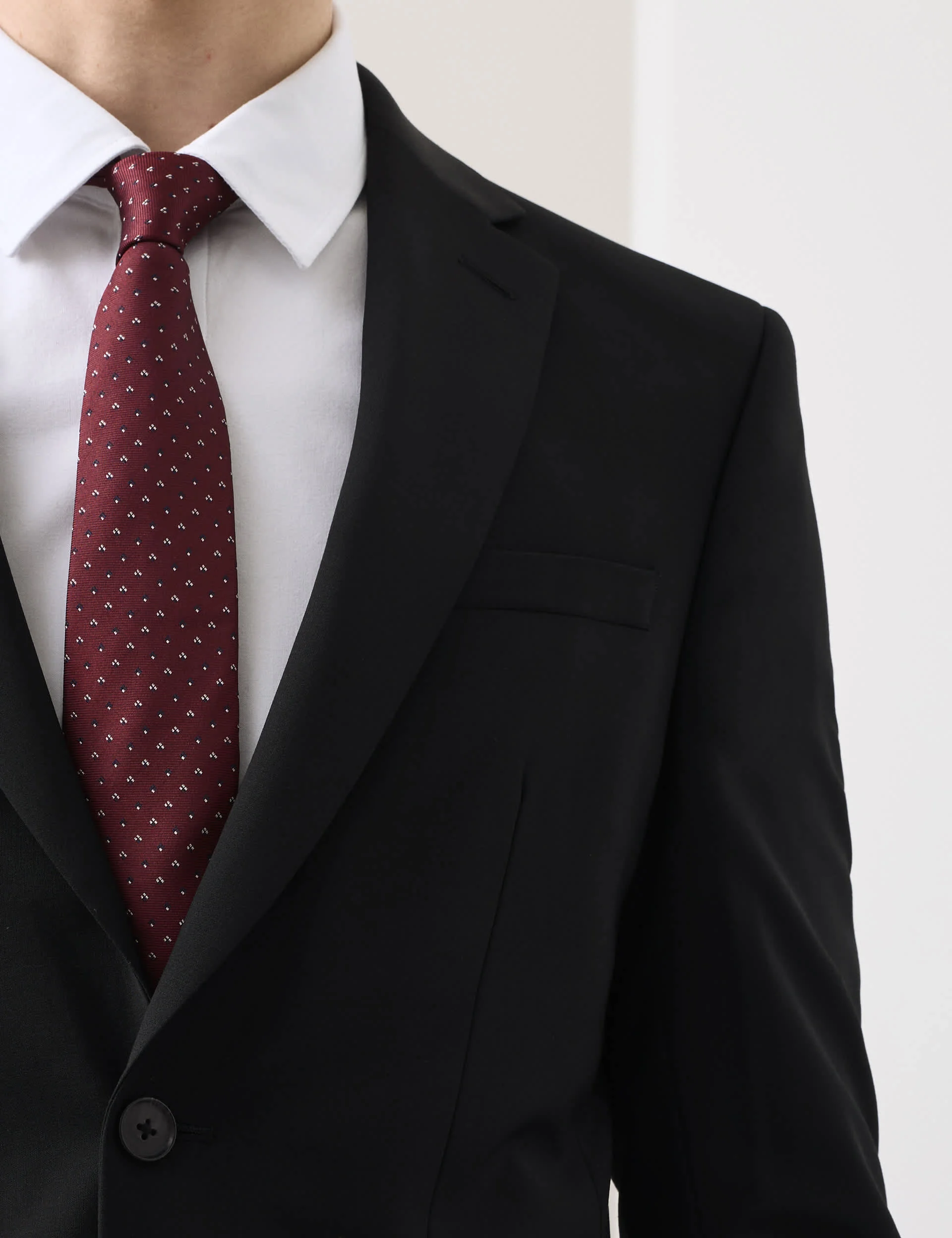 3 Piece Slim Fit Wool Blend Stretch Suit thumbnail 2