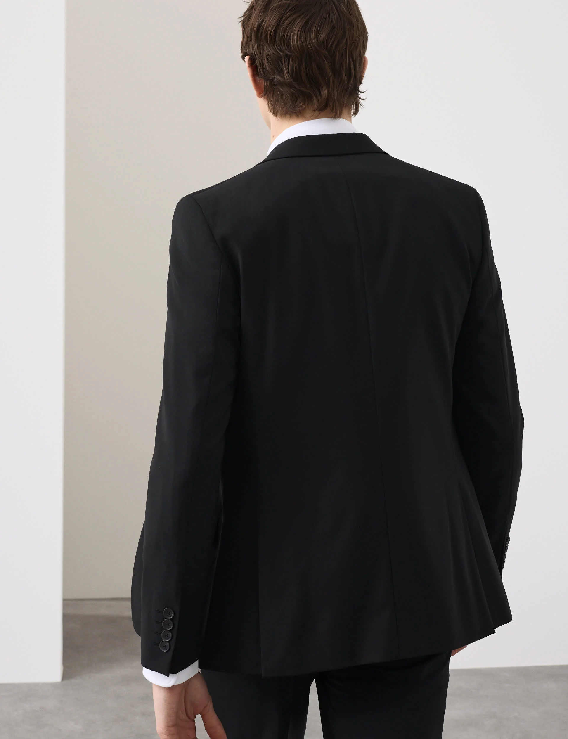 3 Piece Slim Fit Wool Blend Stretch Suit thumbnail 3
