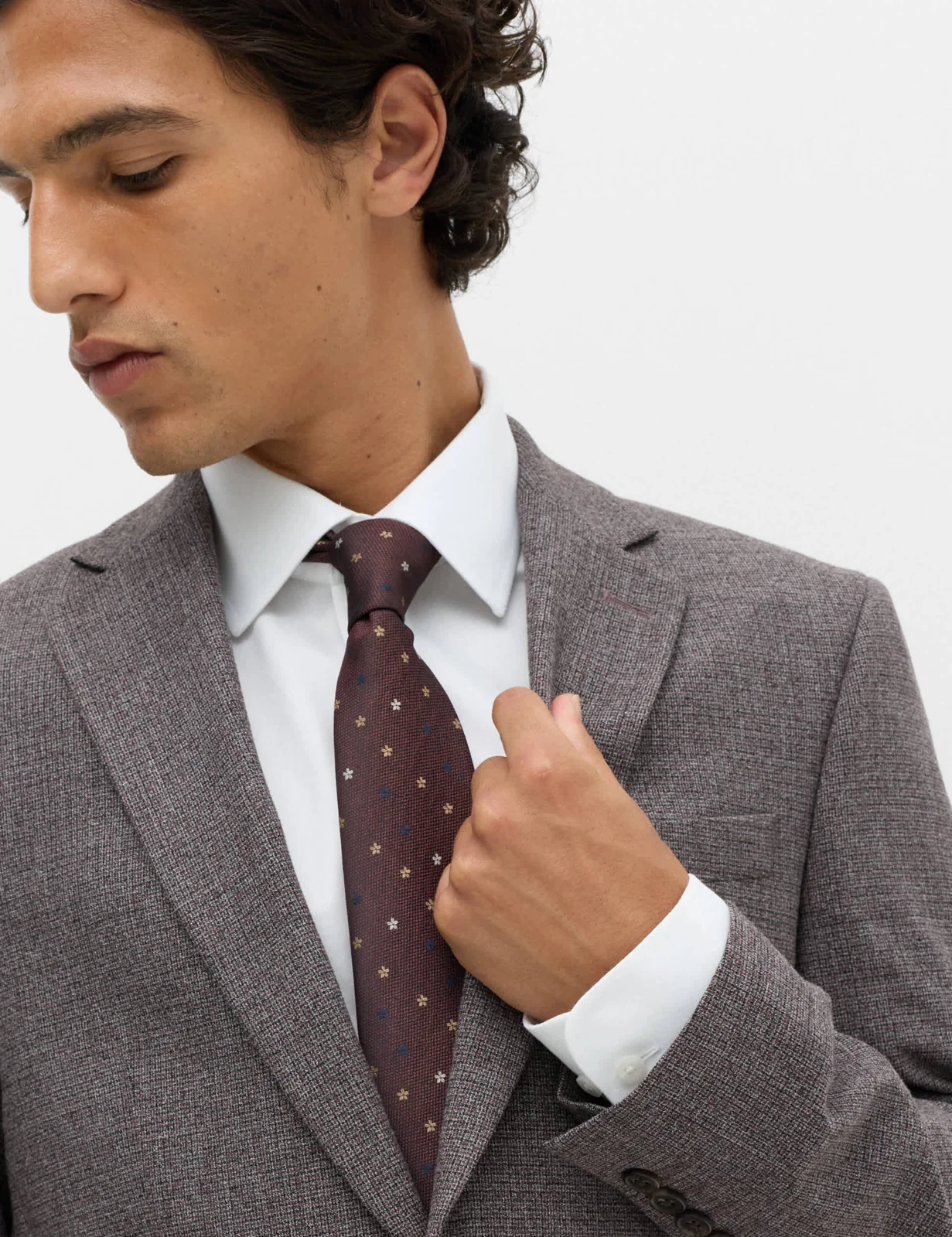 3 Piece Tailored Fit Micro Check Suit thumbnail 6