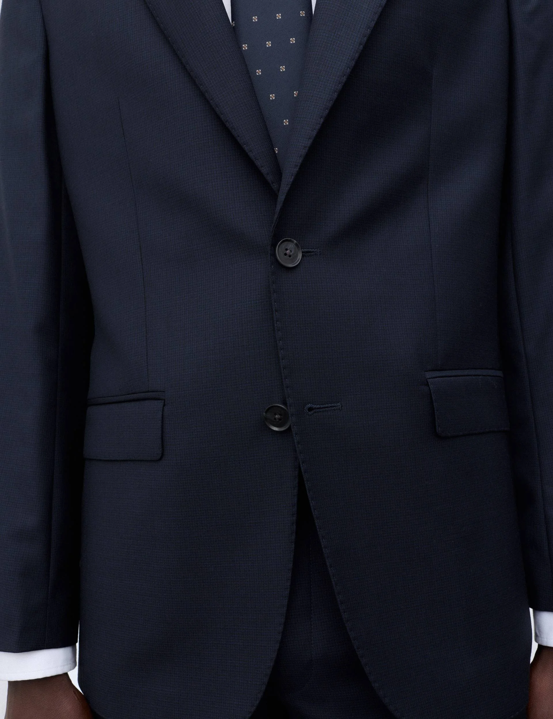3 Piece Tailored Fit Pure Merino Wool Suit thumbnail 4