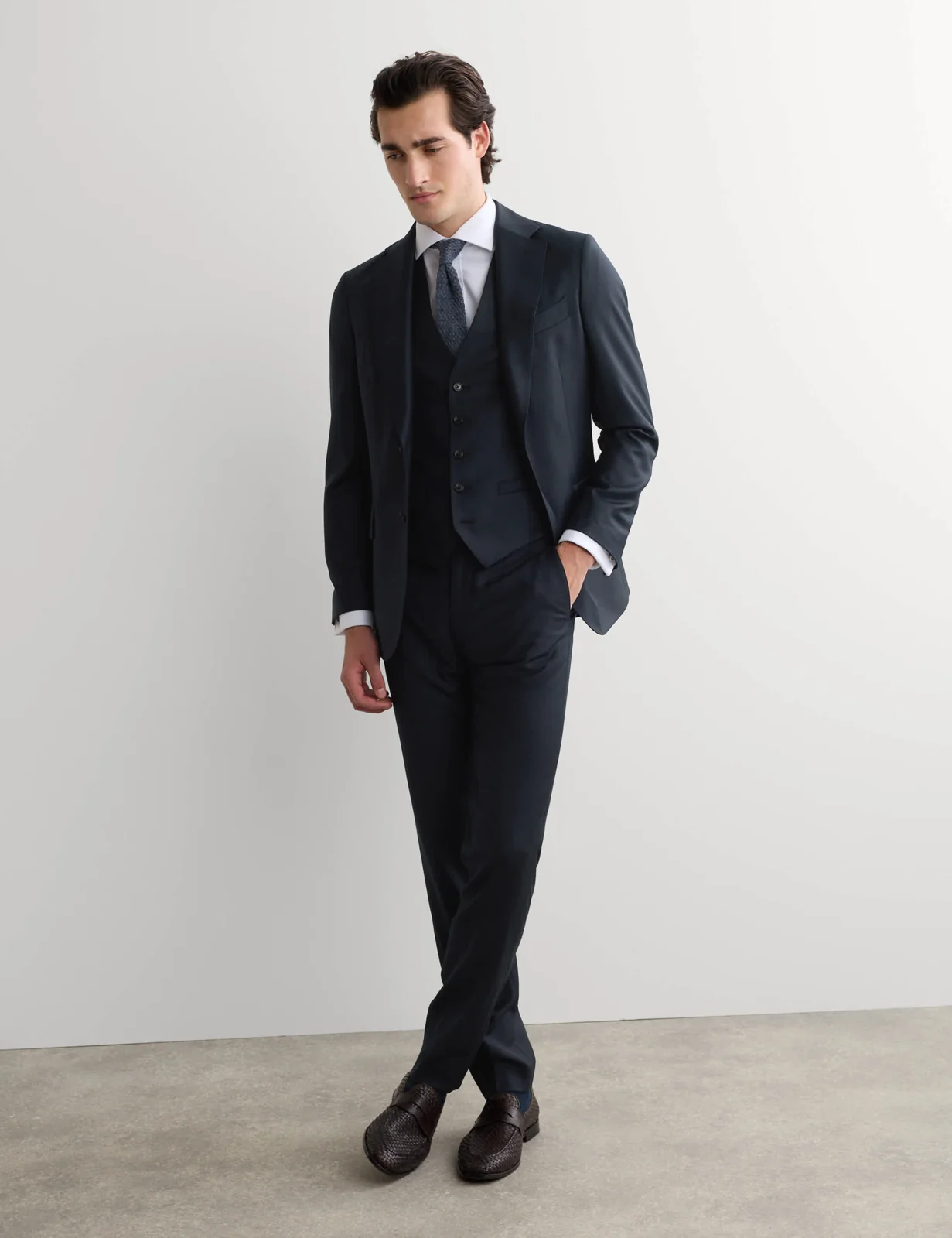 3 Piece Tailored Fit Pure Wool Suit