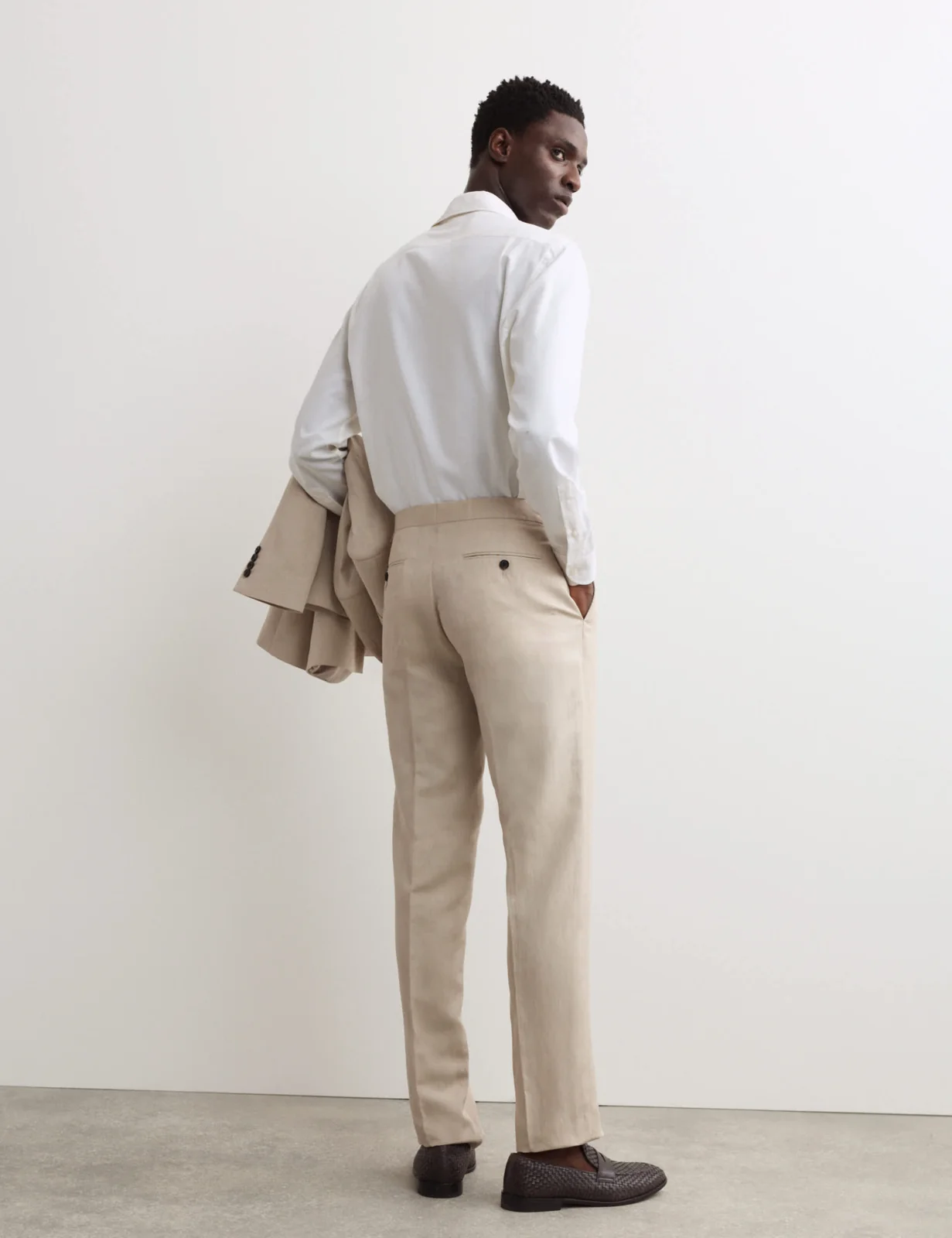 3 Piece Tailored Fit Silk & Linen Blend Suit thumbnail 3