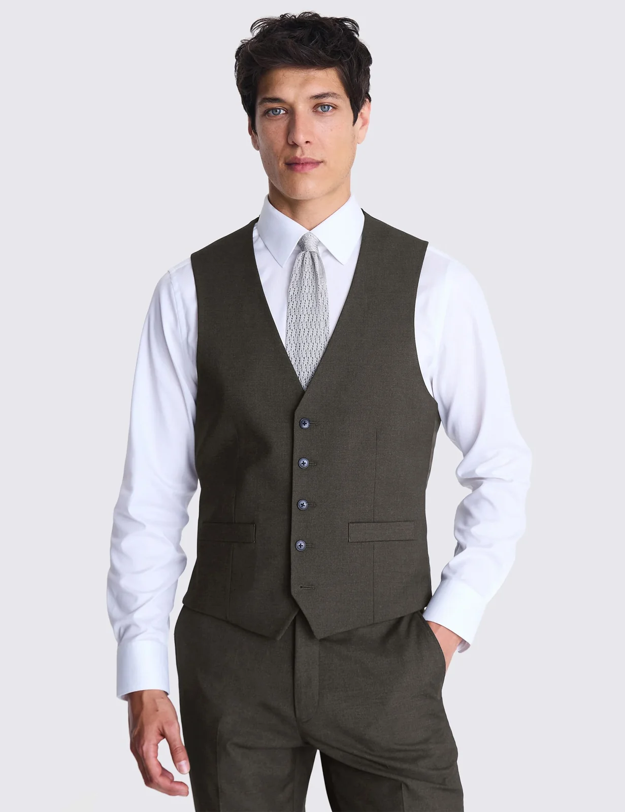 3 Piece Tailored Fit Stretch Suit thumbnail 4