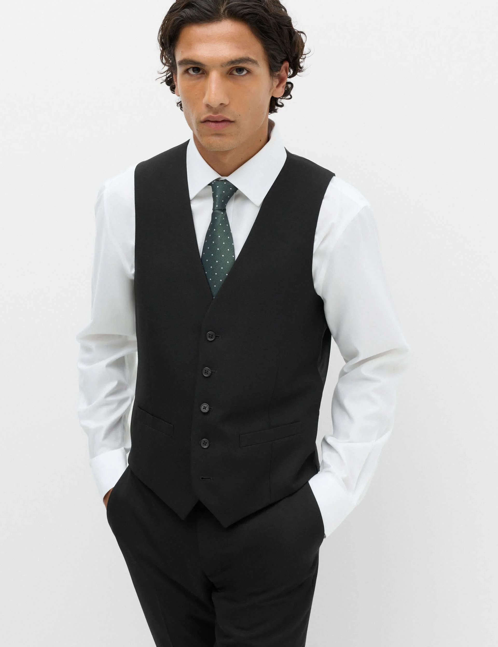 3 Piece Tailored Fit Textured Suit thumbnail 4