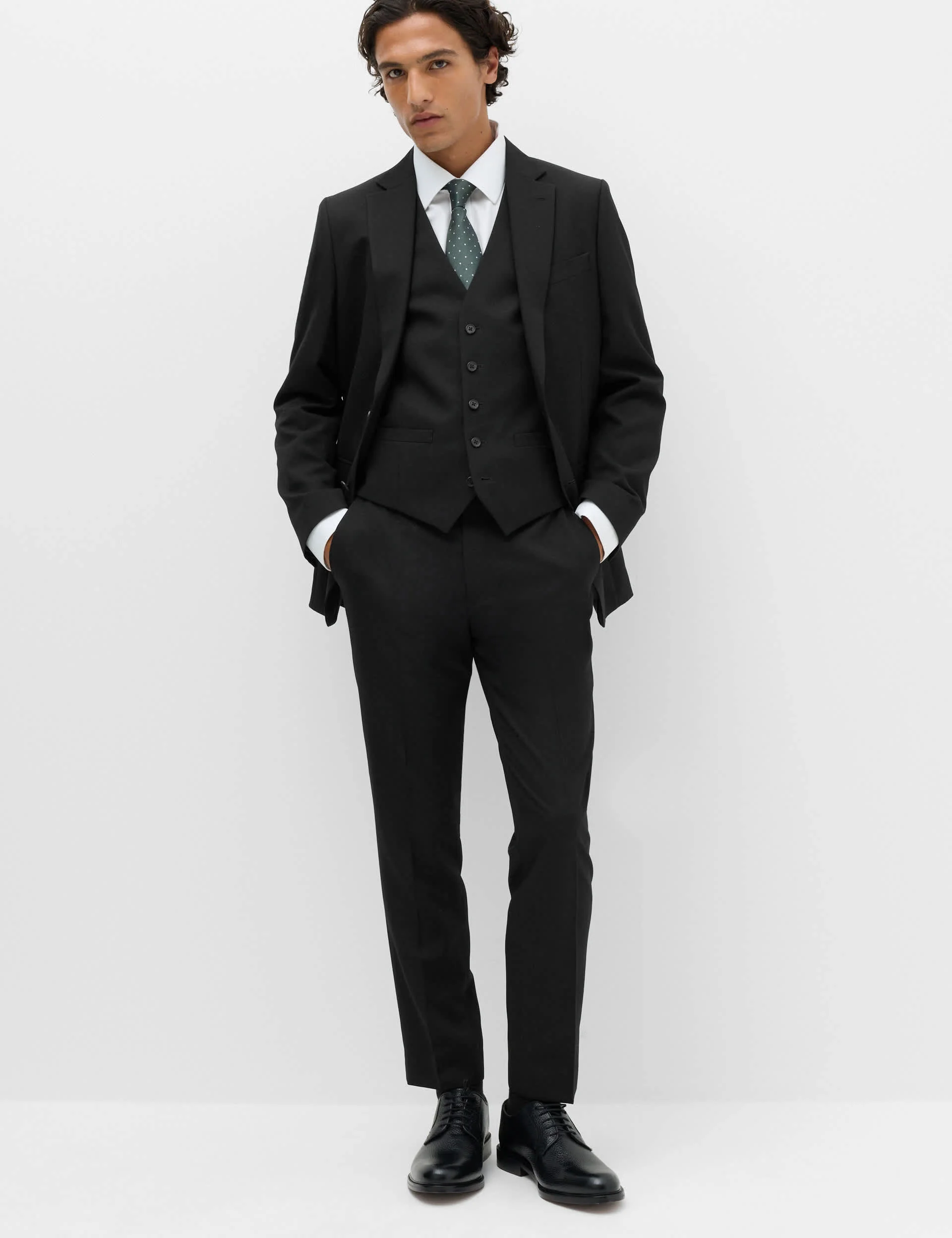 3 Piece Tailored Fit Textured Suit thumbnail 6