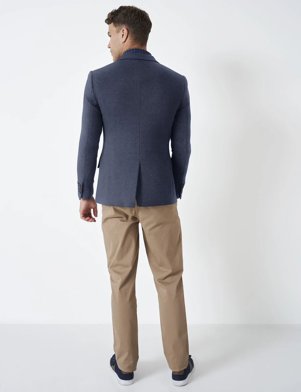 Cotton Rich Jersey Textured Blazer thumbnail 4