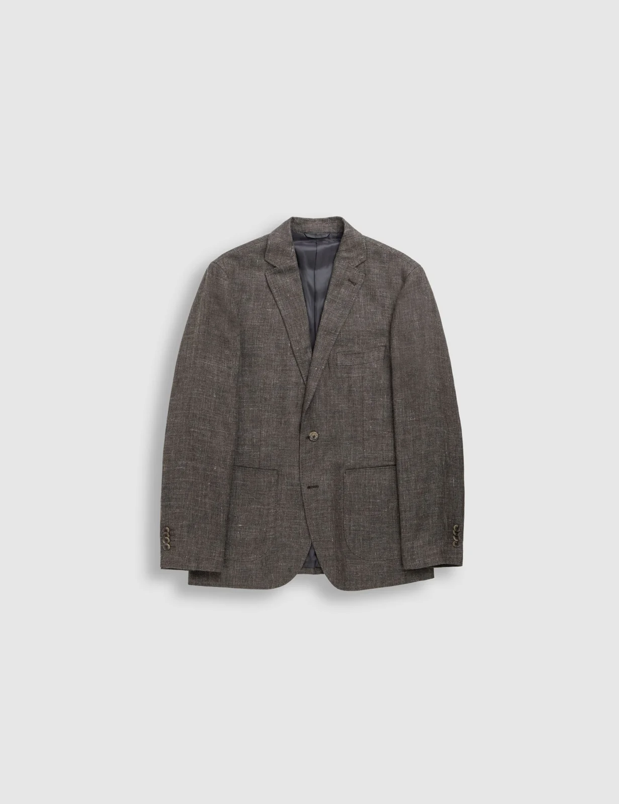 Regular Fit Linen Rich Textured Blazer thumbnail 4