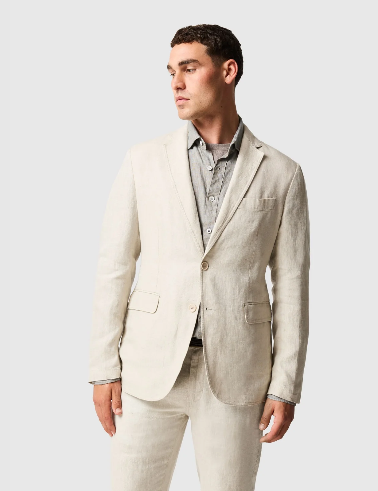Regular Fit Pure Linen Blazer primary image