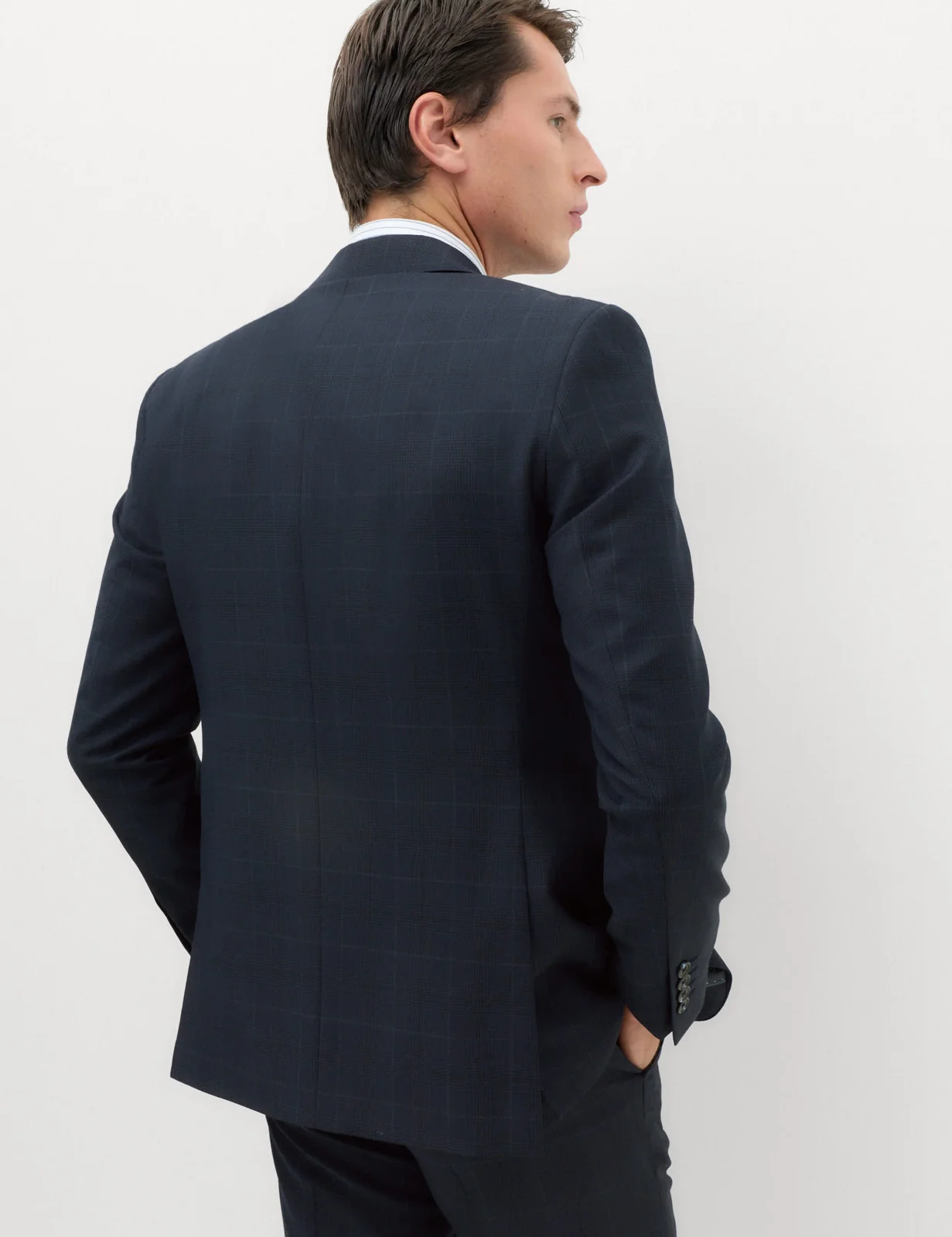 Regular Fit Pure Wool Checked Suit Jacket thumbnail 4