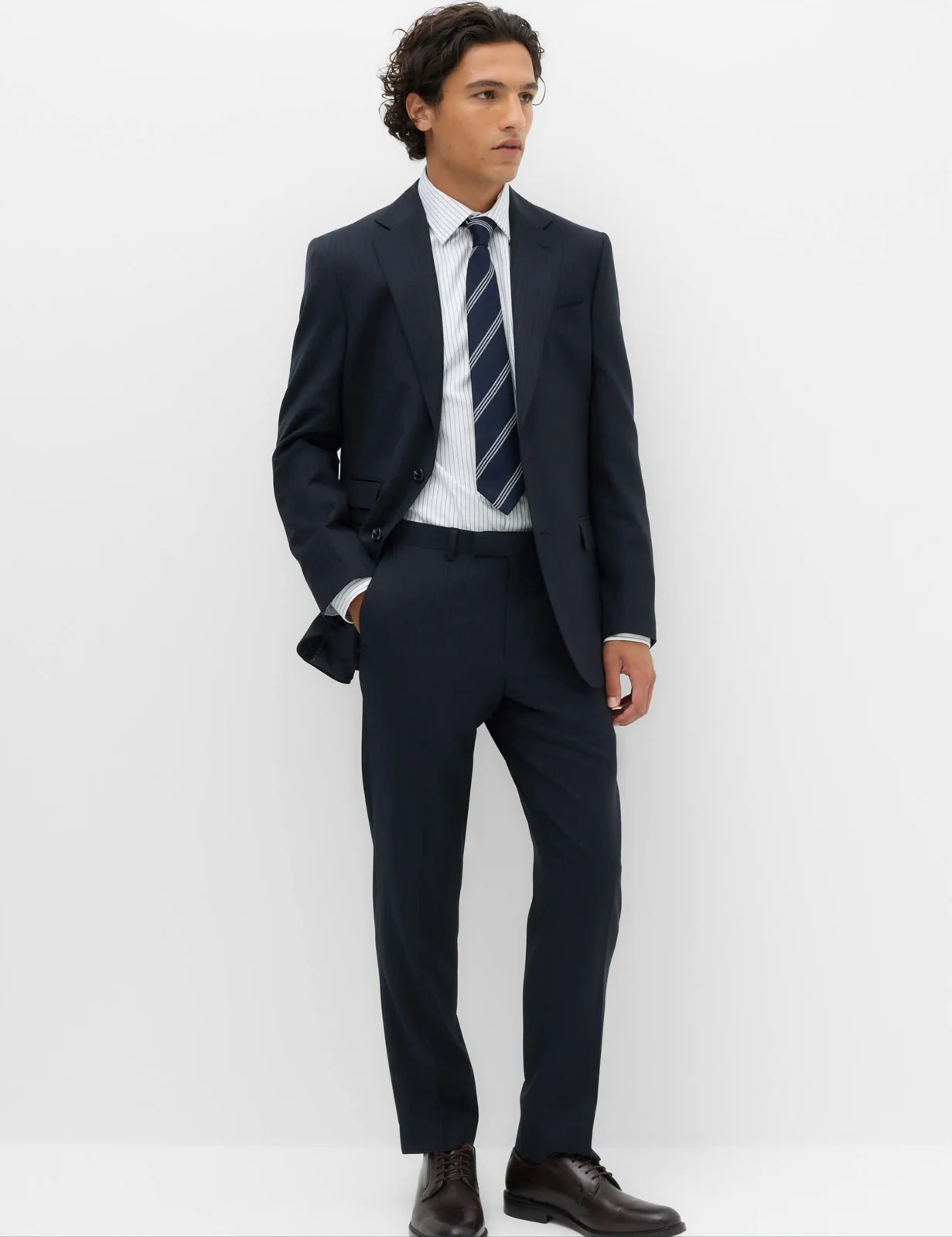 Regular Fit Pure Wool Striped Suit Jacket thumbnail 6