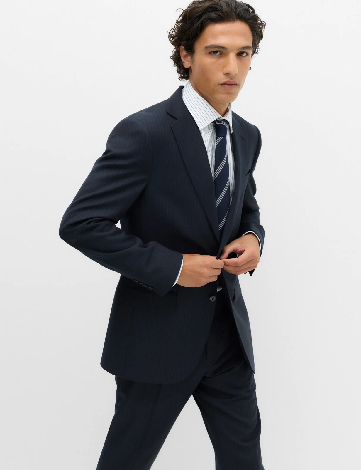 Regular Fit Pure Wool Striped Suit Jacket thumbnail 7