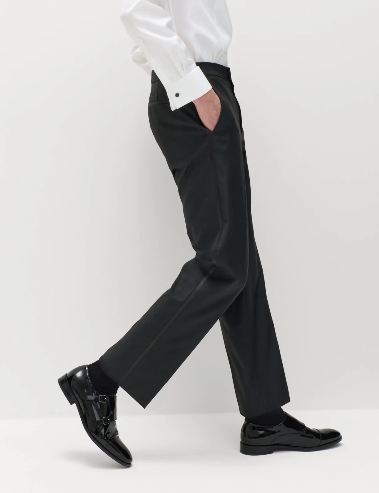 Regular Fit Stretch Tuxedo Trousers thumbnail 6