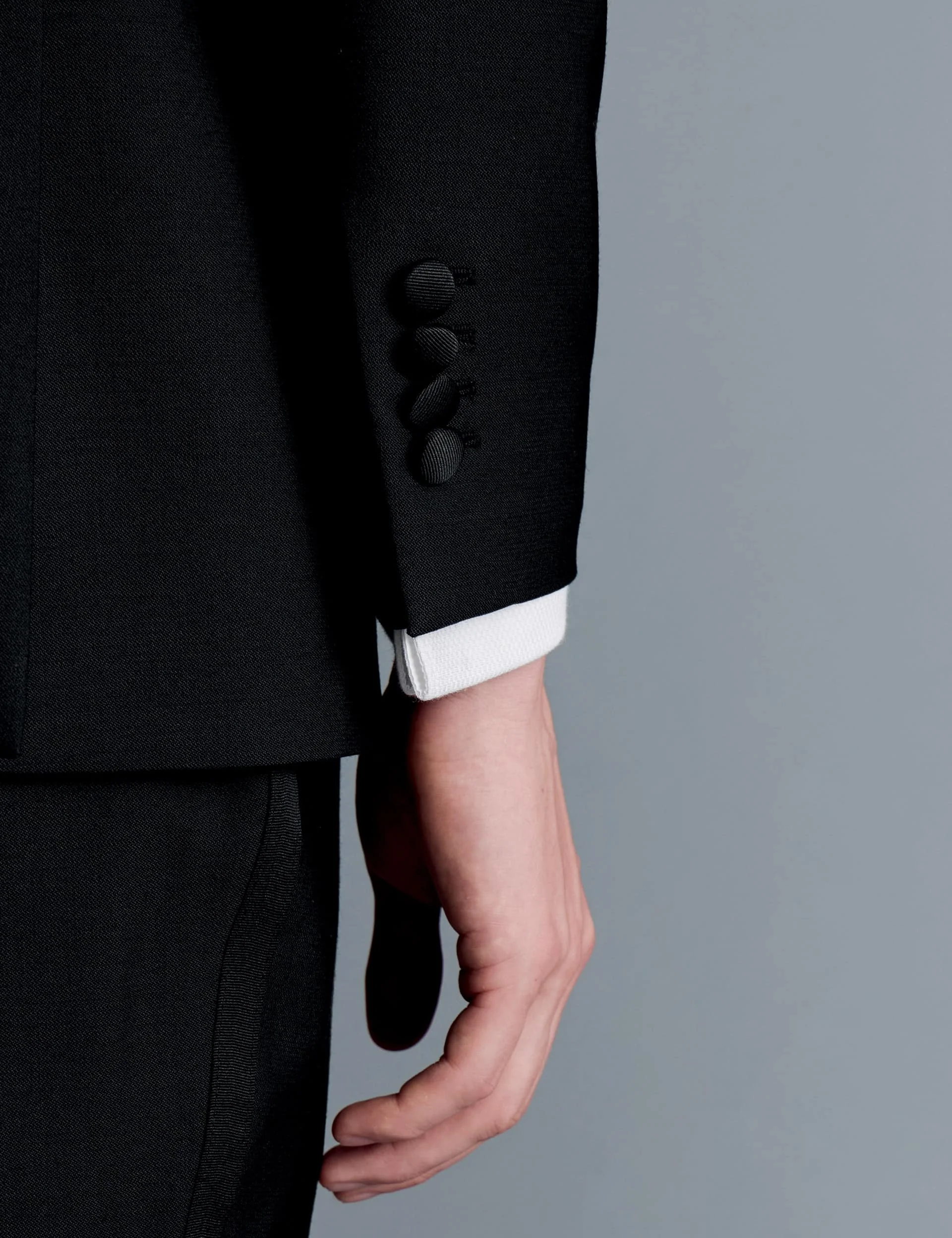 Regular Fit Super 120's Wool Tuxedo Suit thumbnail 2