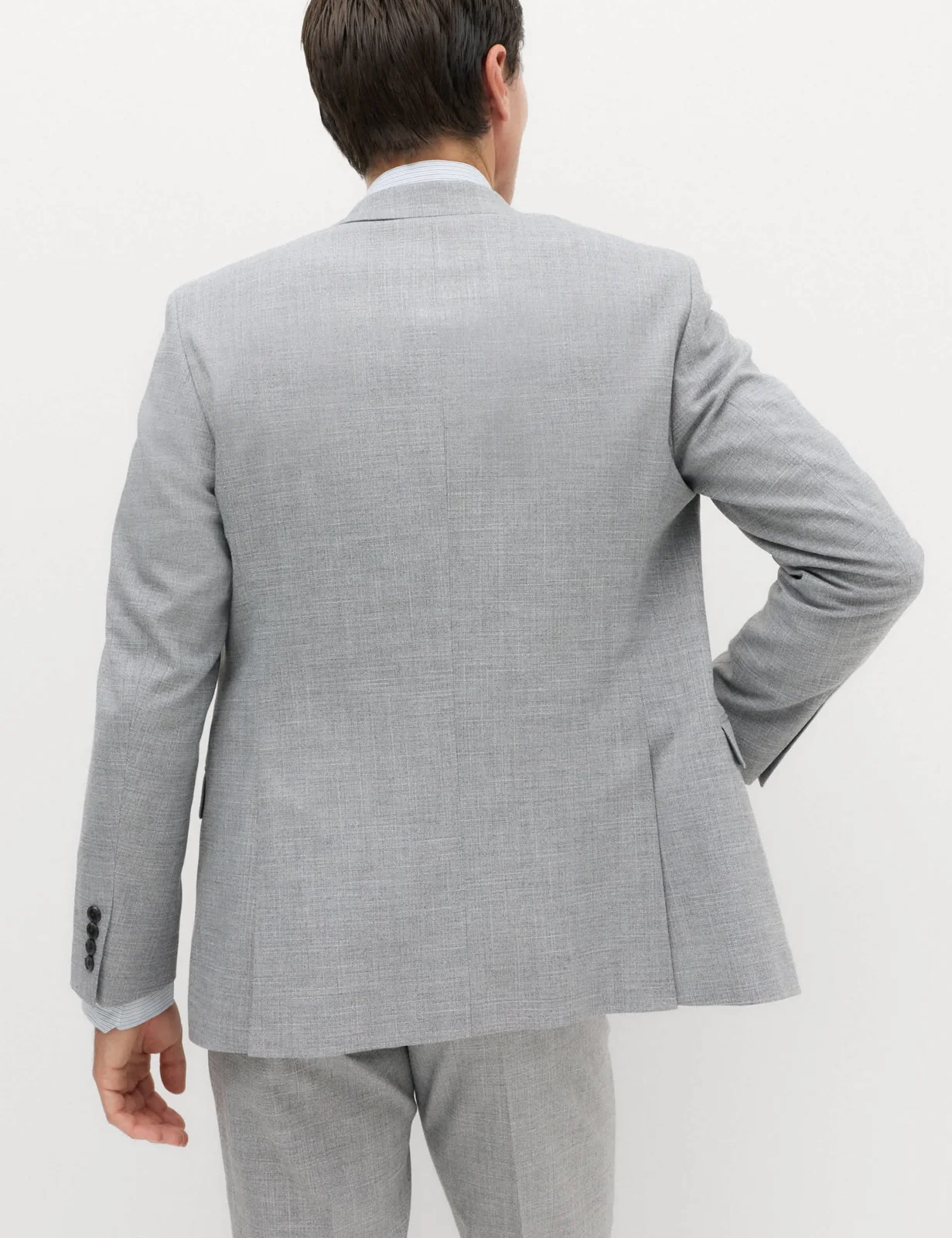 Regular Fit Textured Stretch Suit Jacket thumbnail 4