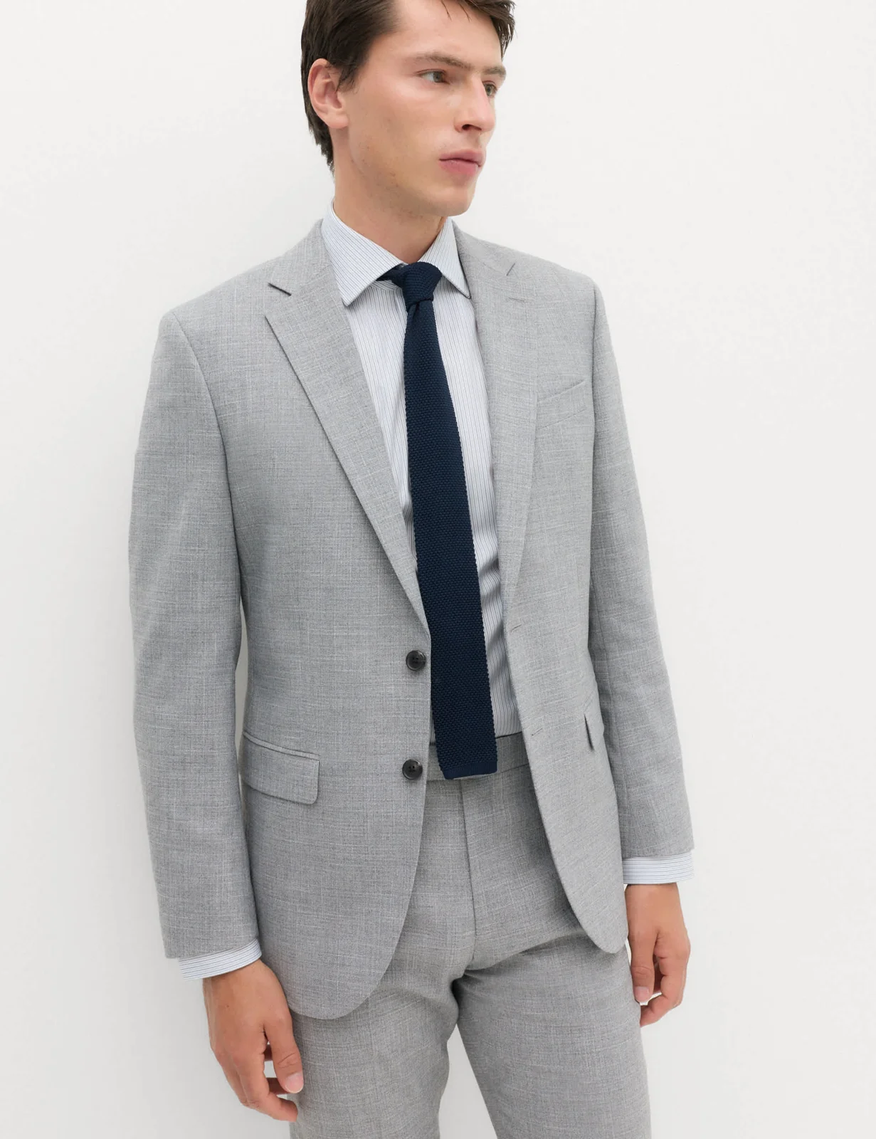Regular Fit Textured Stretch Suit Jacket primary image