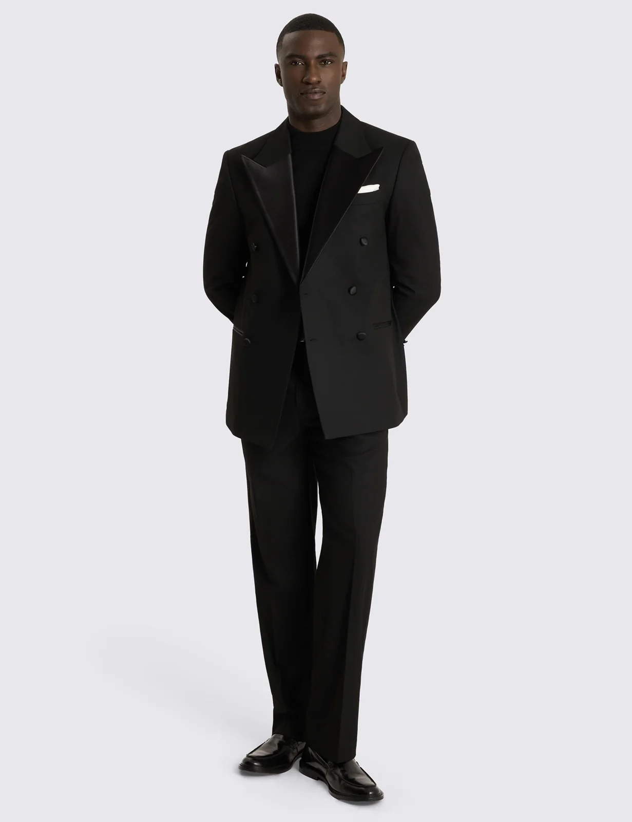 Relaxed Fit Double Breasted Tuxedo Jacket thumbnail 2