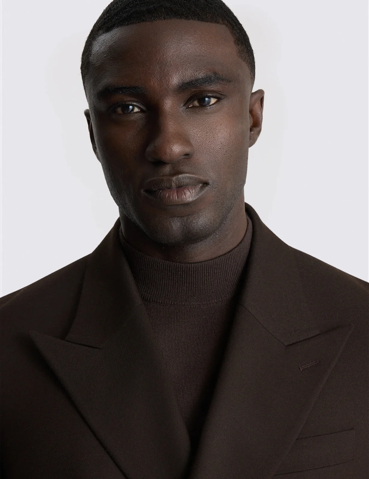 Relaxed Fit Flannel Double Breasted Suit Jacket thumbnail 4