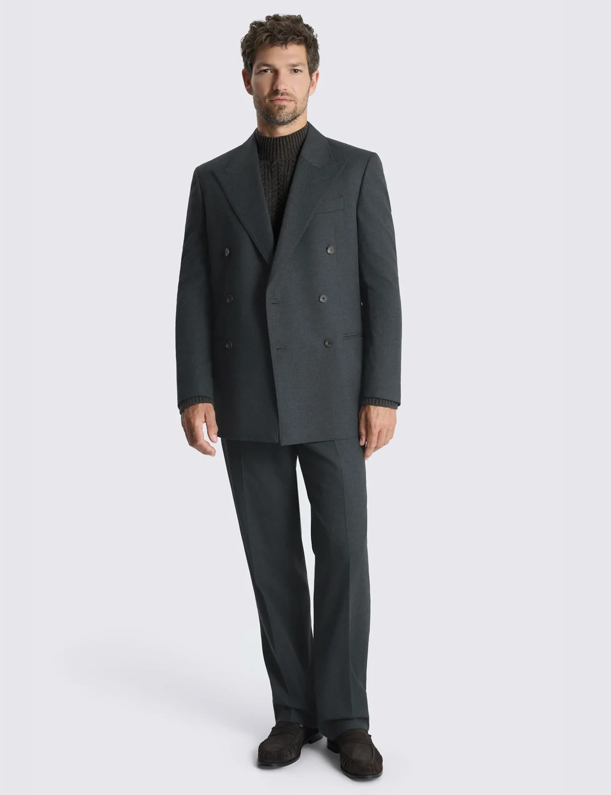 Relaxed Fit Flannel Stretch Suit Jacket thumbnail 2