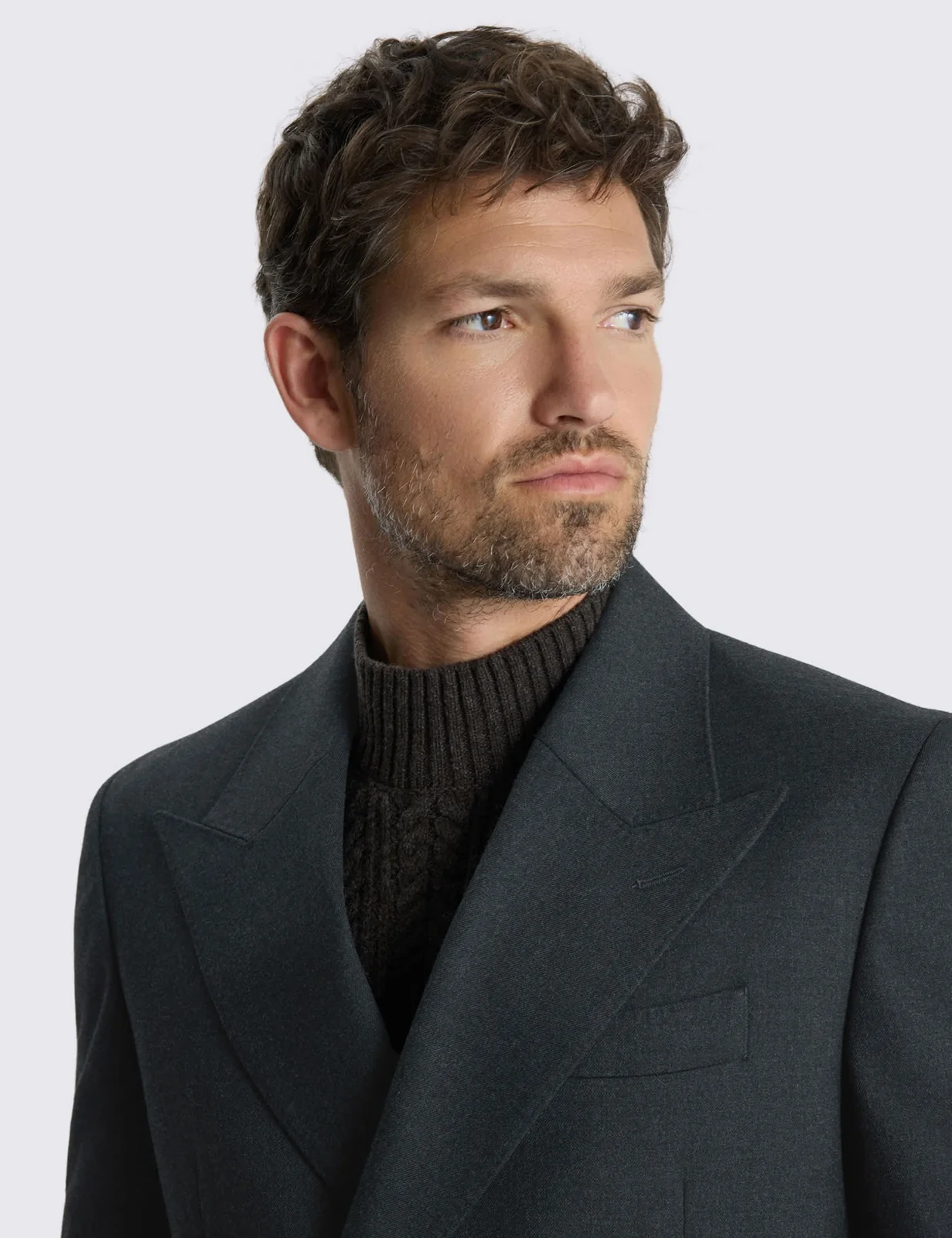 Relaxed Fit Flannel Stretch Suit Jacket thumbnail 4
