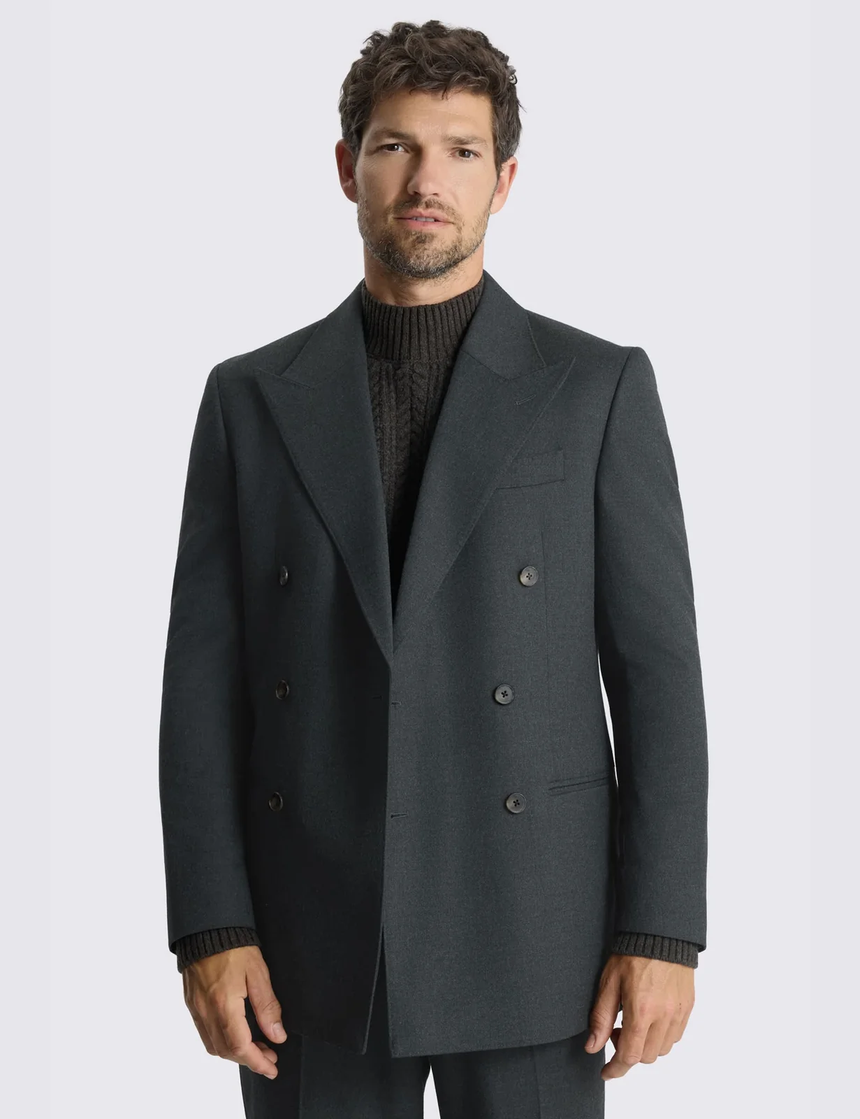 Relaxed Fit Flannel Stretch Suit Jacket primary image