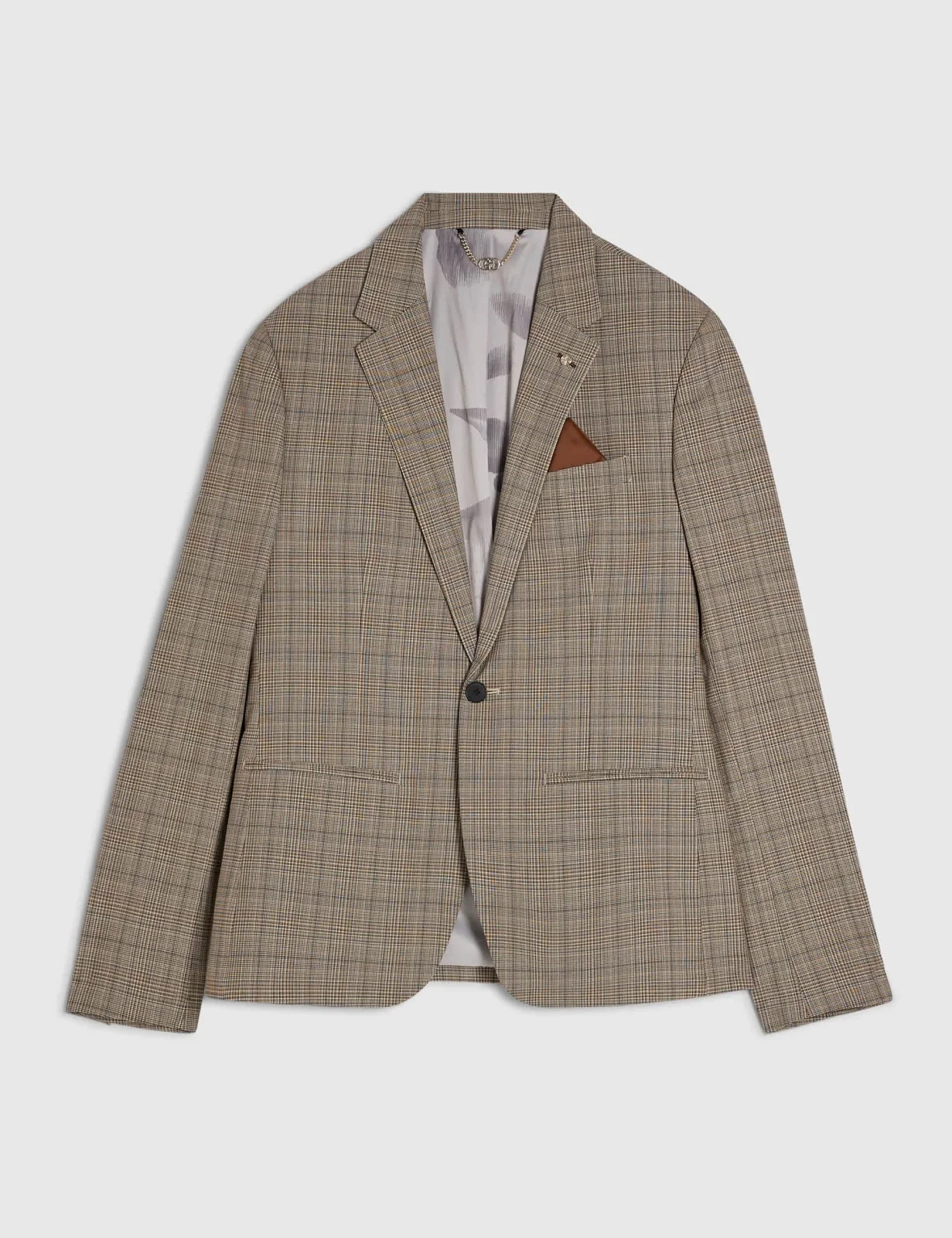 Skinny Fit Checked Suit Jacket thumbnail 2