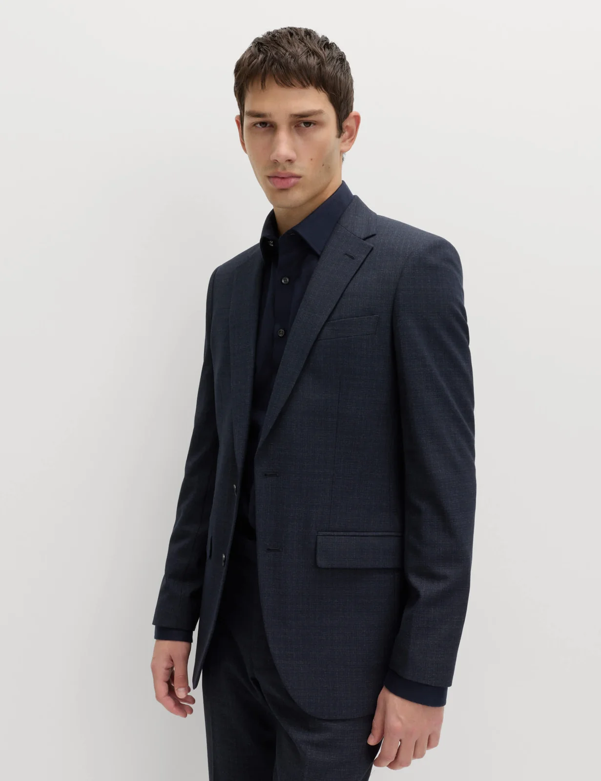 Skinny Fit Textured Stretch Suit Jacket thumbnail 3